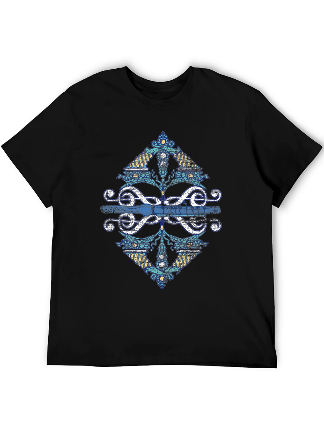 Graphic Treble Clef Diamond Tee - Black