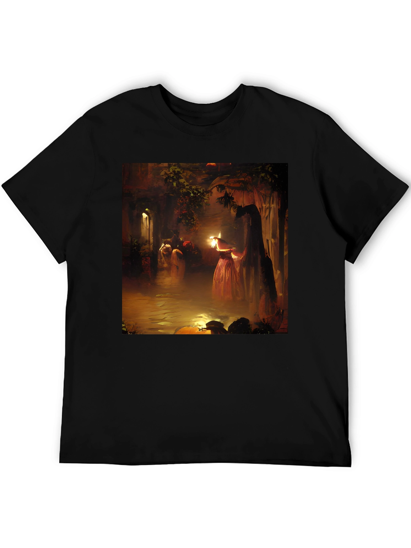 Artistic Woman with Candle T-Shirt