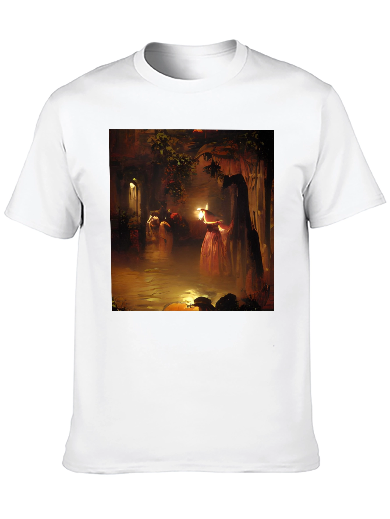 Artistic Woman with Candle T-Shirt