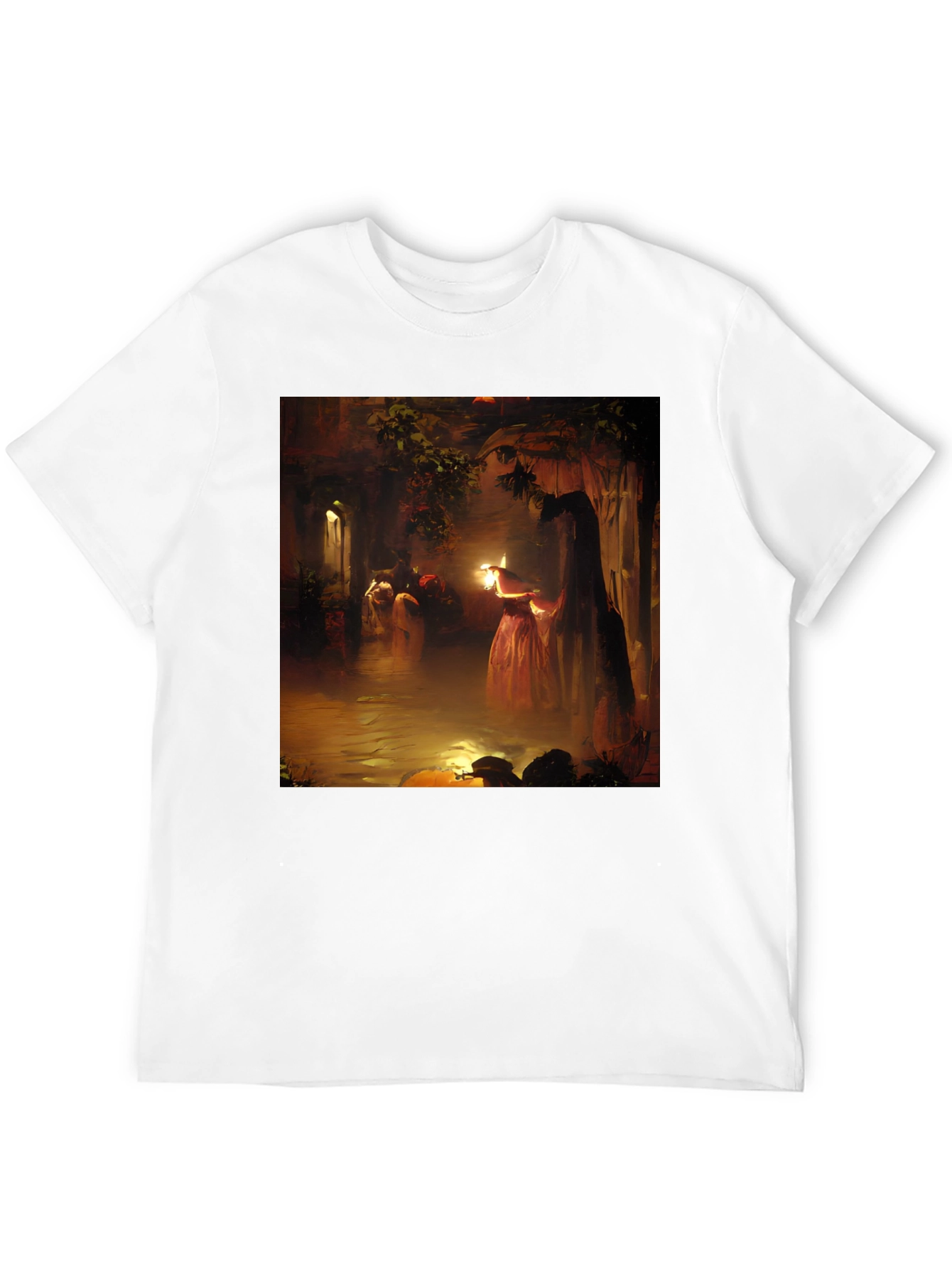 Artistic Woman with Candle T-Shirt