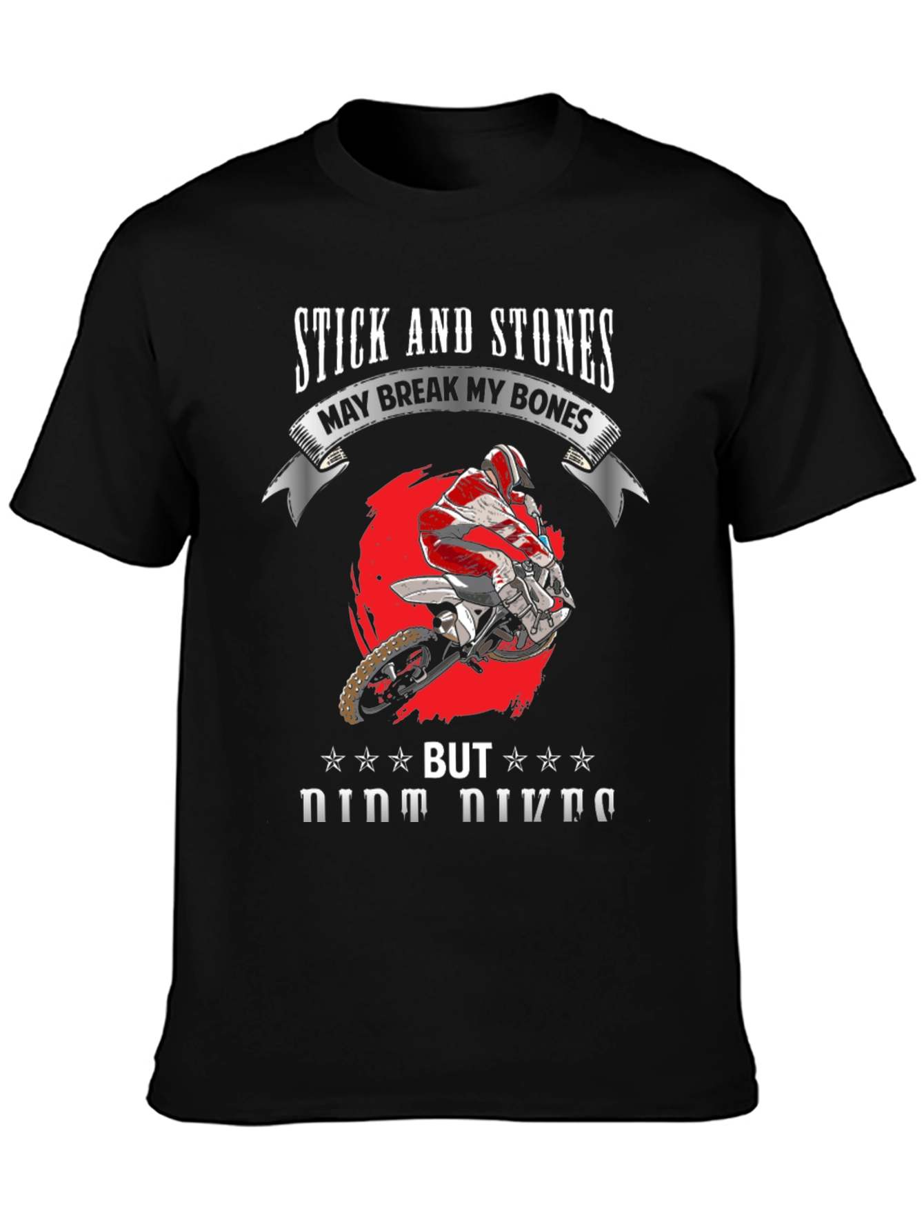 Stick and Stones Dirt Bike Graphic Tee