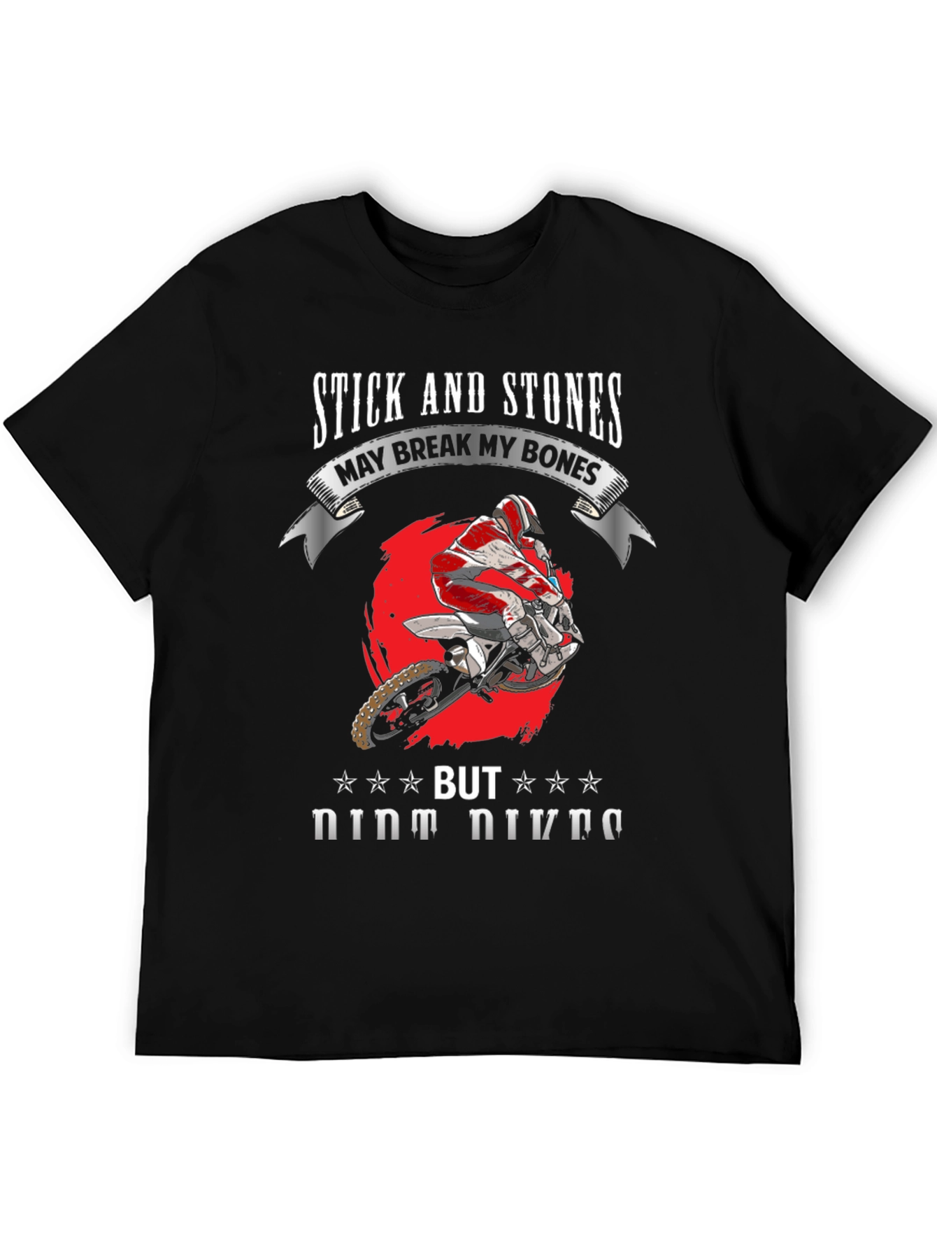 Stick and Stones Dirt Bike Graphic Tee