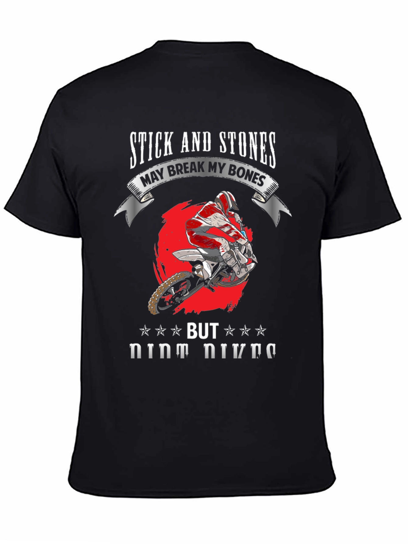 Stick and Stones Dirt Bike Graphic Tee
