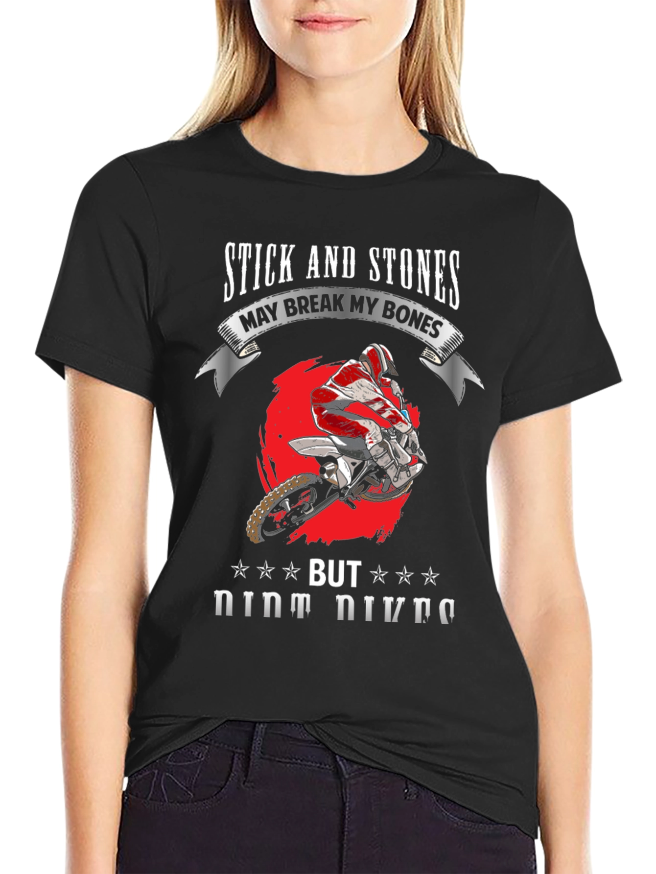 Stick and Stones Dirt Bike Graphic Tee