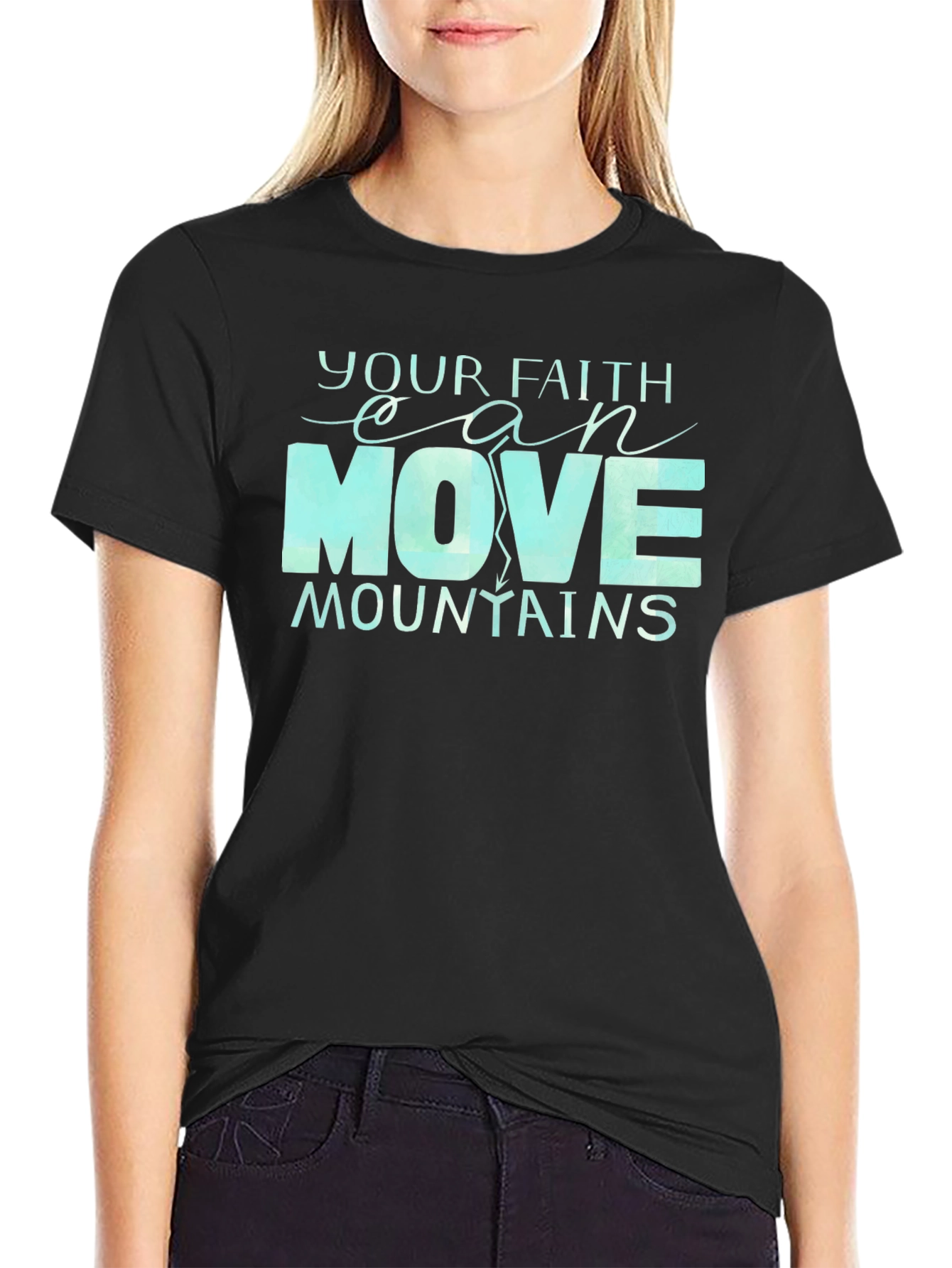 Faith Moves Mountains T-Shirt - Inspirational Design