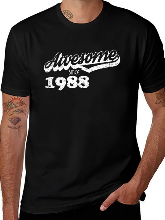 Awesome Since 1988 Black Graphic Tee