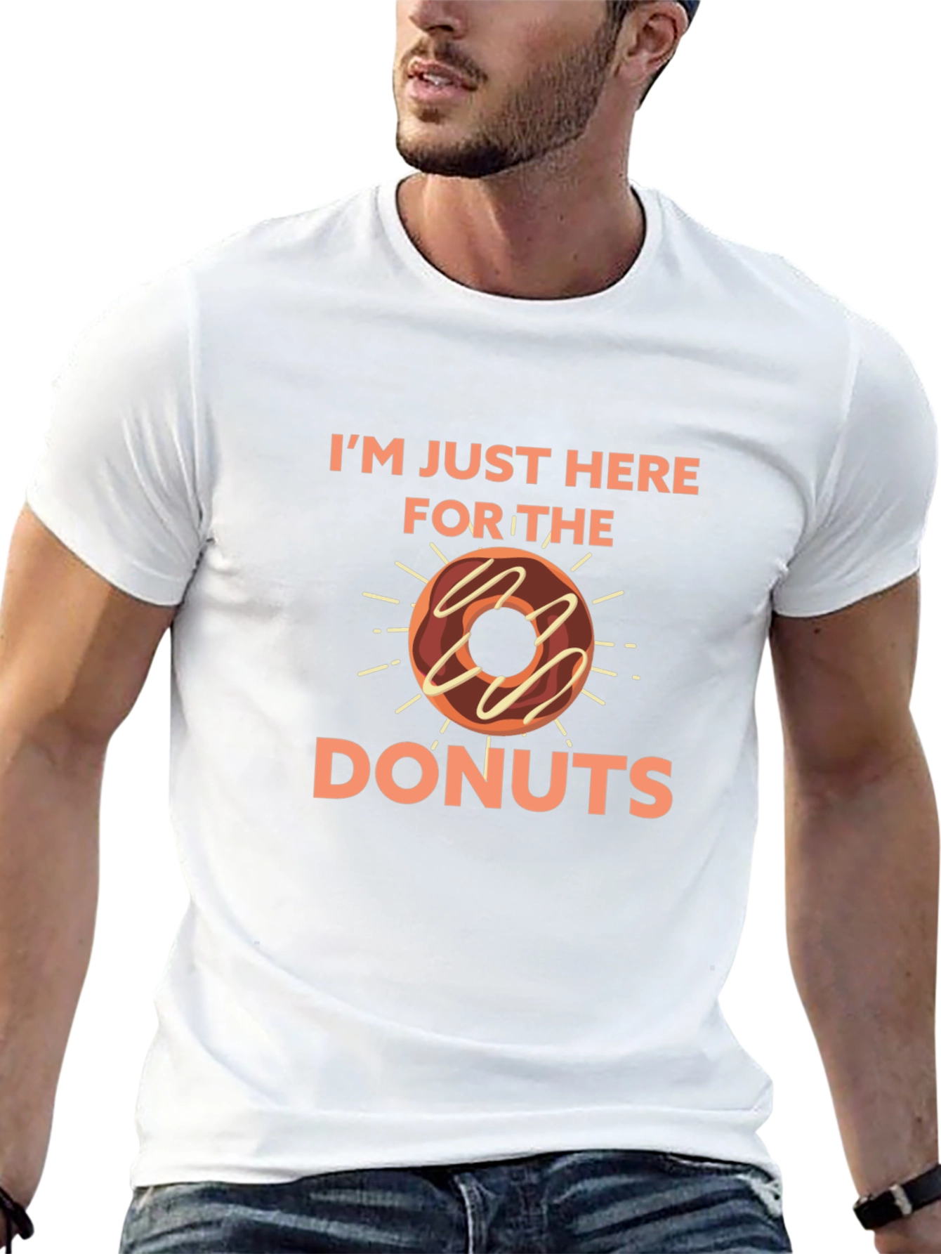 Im Just Here For The Donuts Graphic T-Shirt