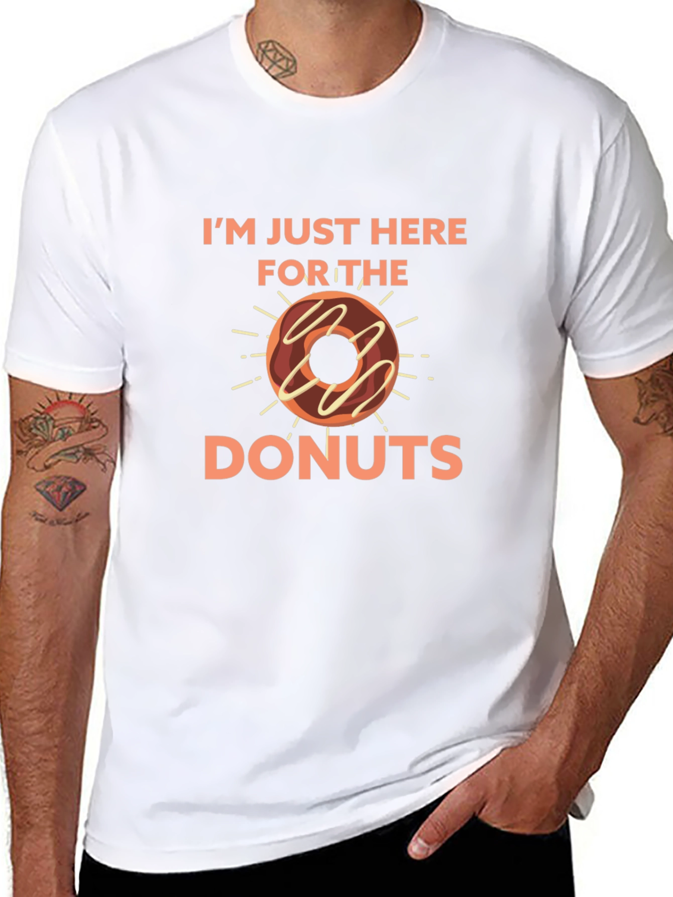 Im Just Here For The Donuts Graphic T-Shirt