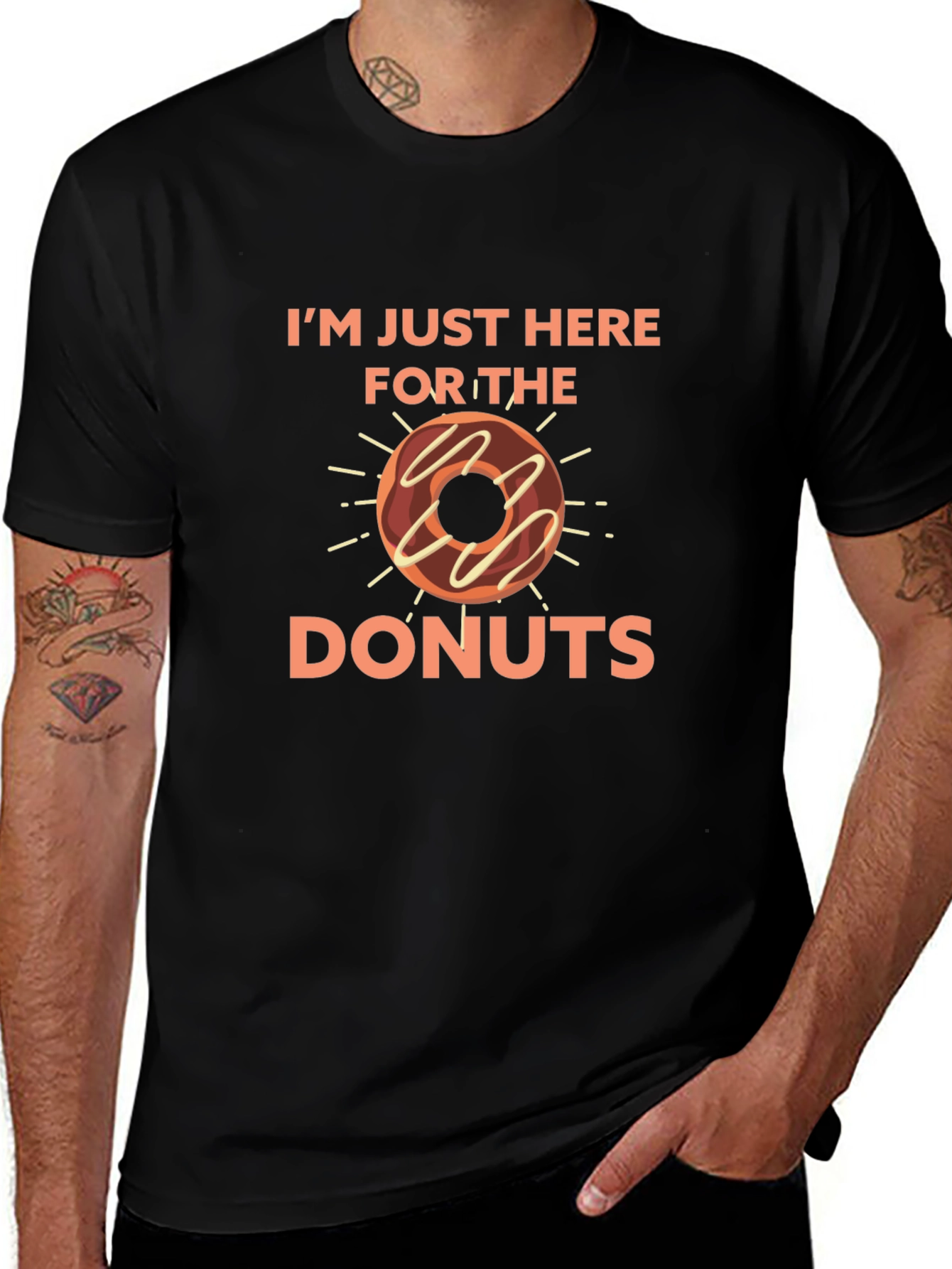 Im Just Here For The Donuts Graphic T-Shirt