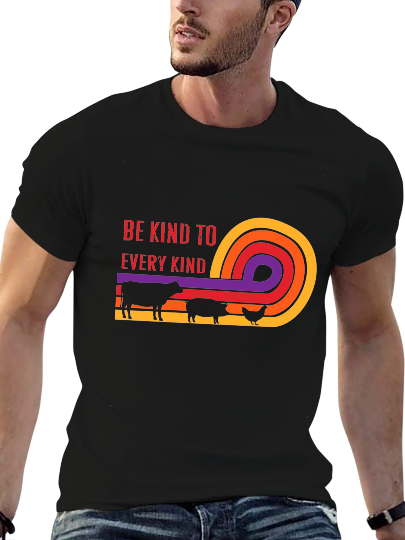 Be Kind Retro Animal T-Shirt