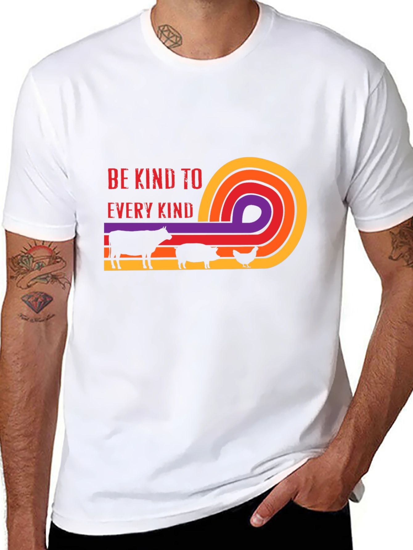 Be Kind Retro Animal T-Shirt