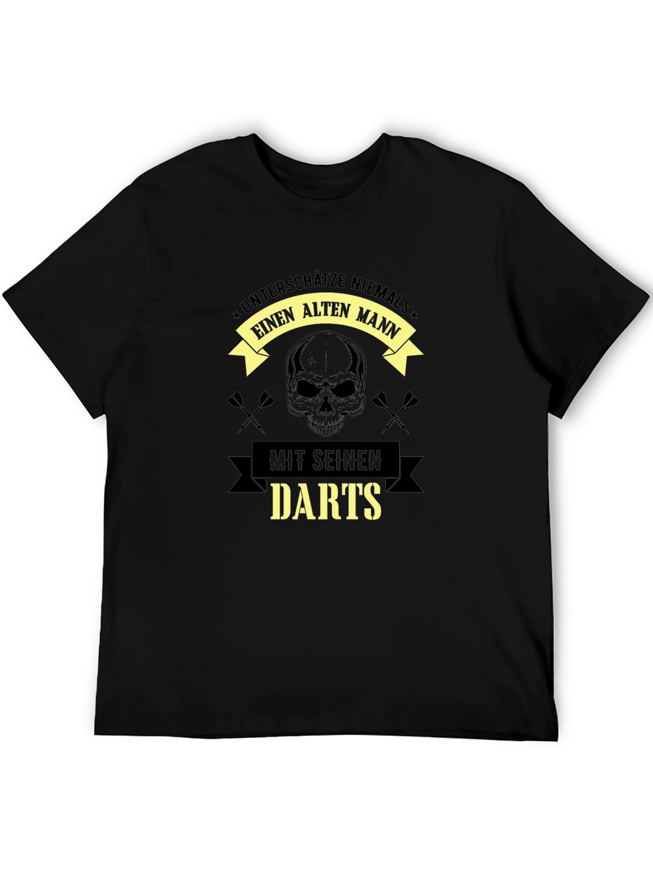 Unterschatze Niemals Alten Mann Darts T-Shirt
