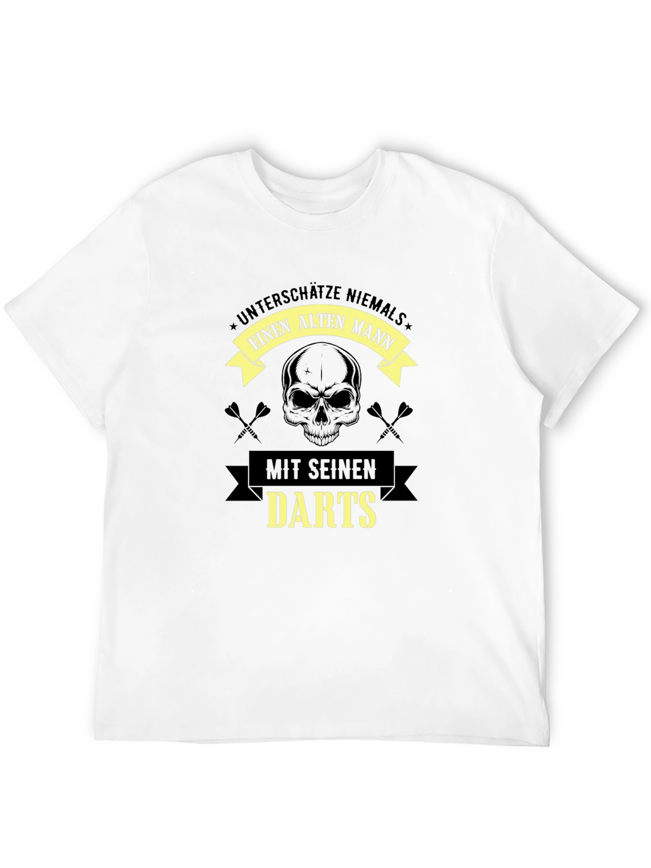 Unterschatze Niemals Alten Mann Darts T-Shirt