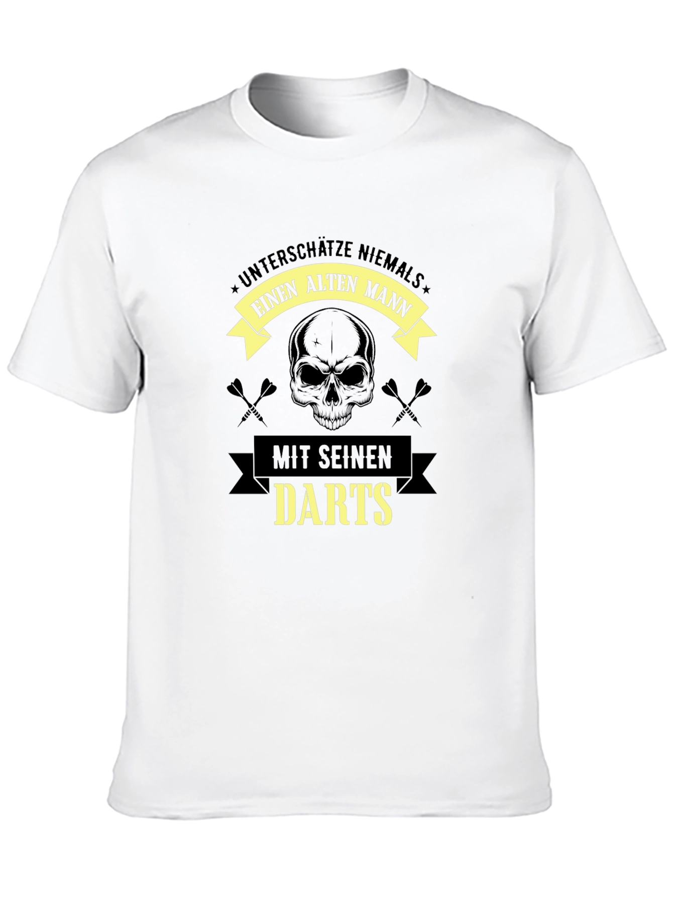 Unterschatze Niemals Alten Mann Darts T-Shirt