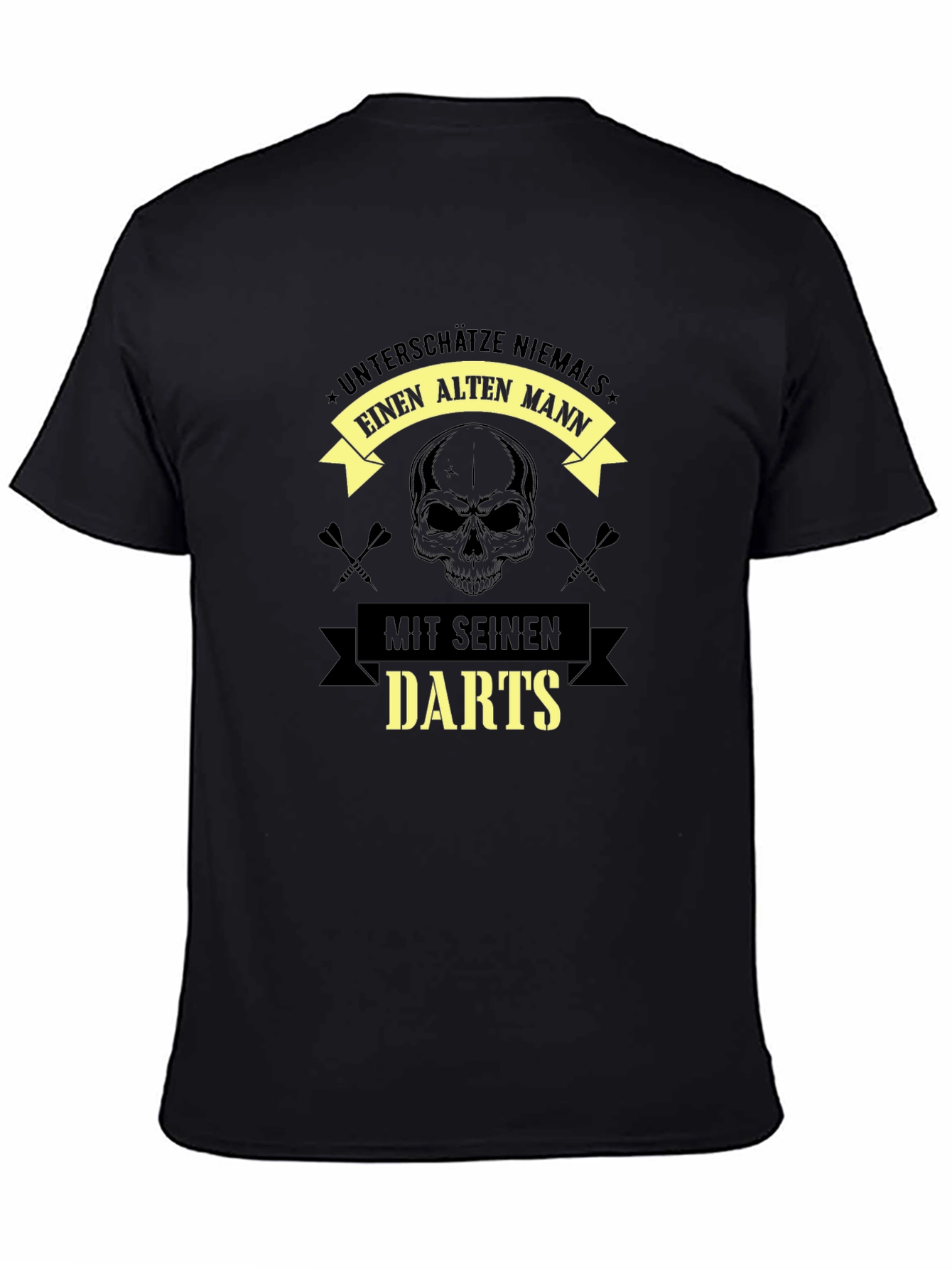 Unterschatze Niemals Alten Mann Darts T-Shirt