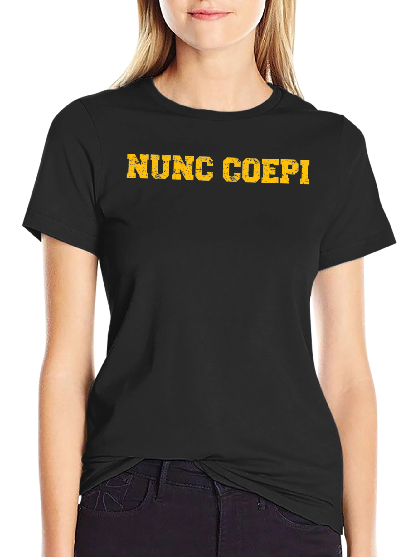 Nunc Coepi T-Shirt: Latin Phrase Classic Fit