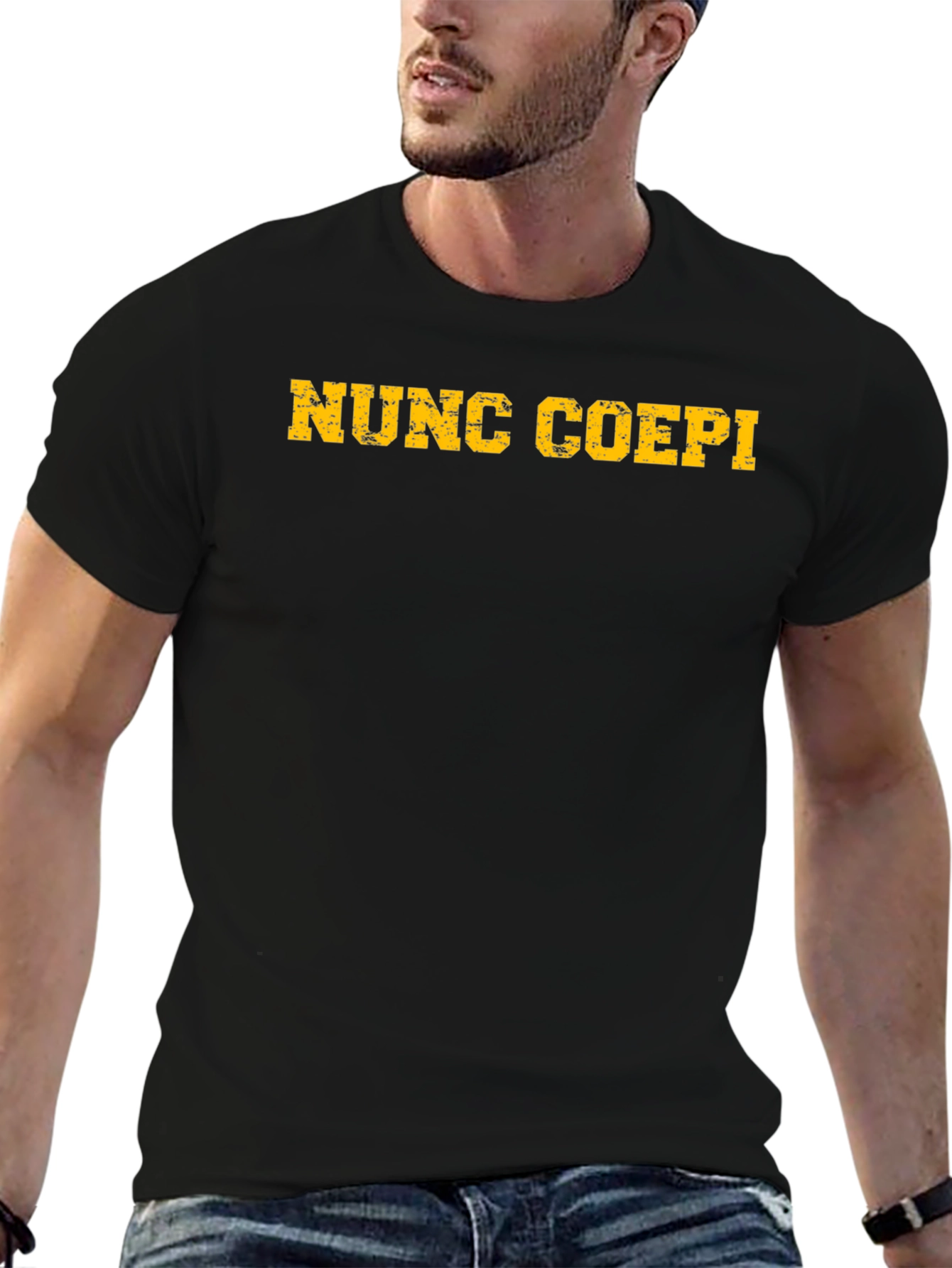Nunc Coepi T-Shirt: Latin Phrase Classic Fit