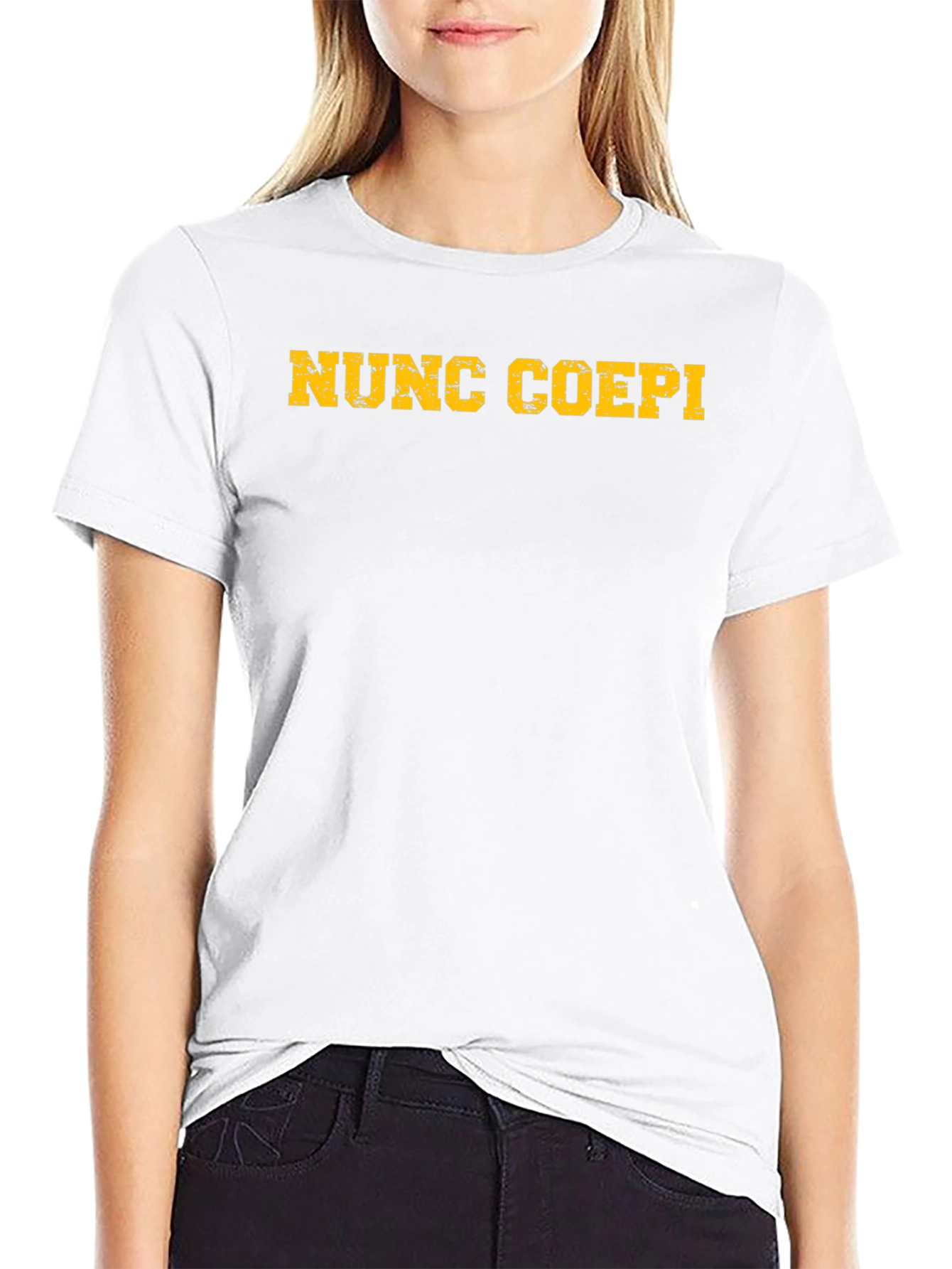 Nunc Coepi T-Shirt: Latin Phrase Classic Fit
