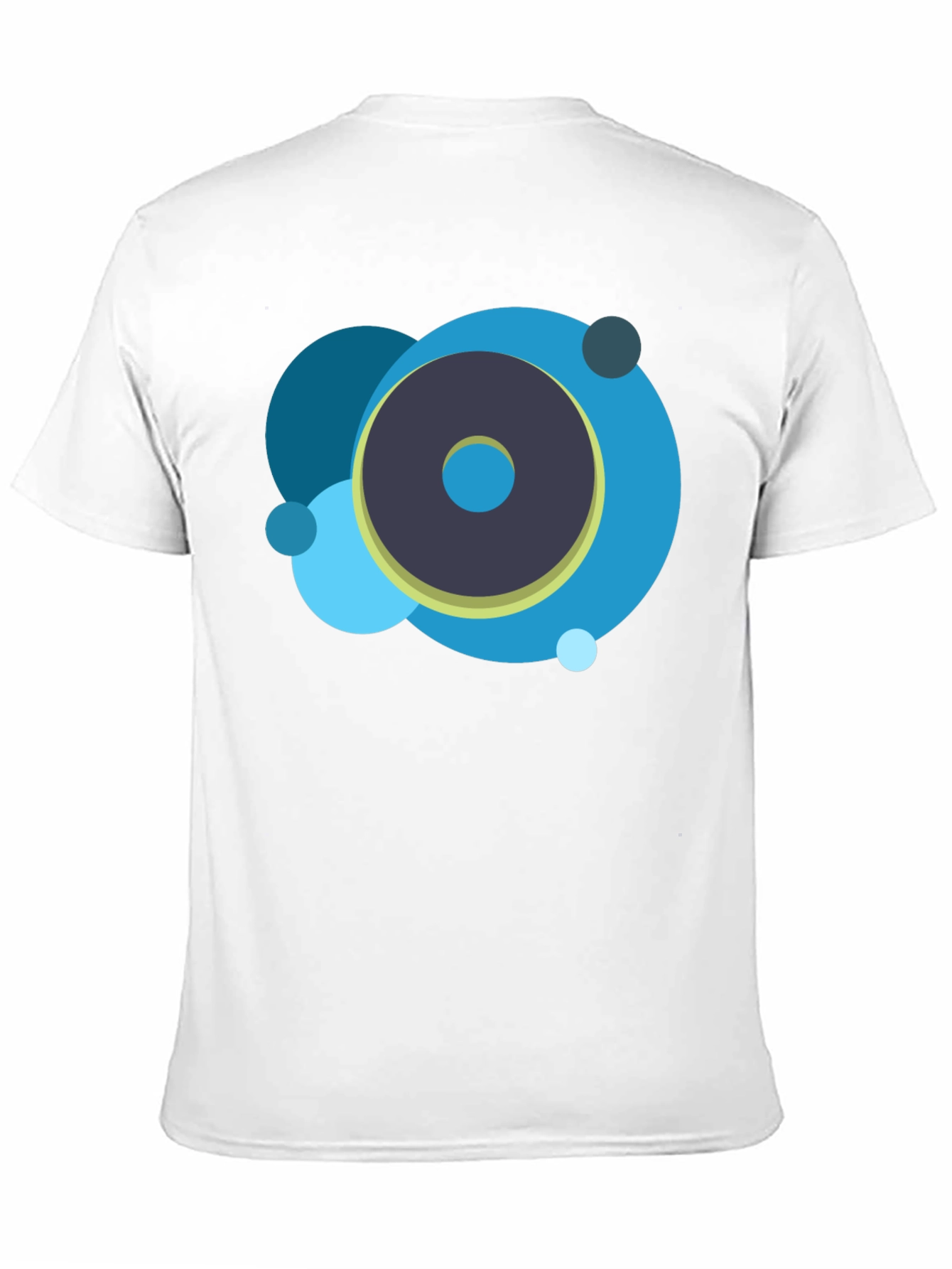 Abstract Circle Graphic Black T-Shirt