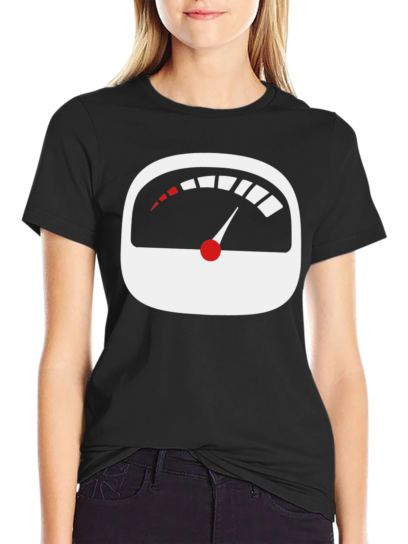 Speedometer Graphic Tee - Black Cotton T-Shirt