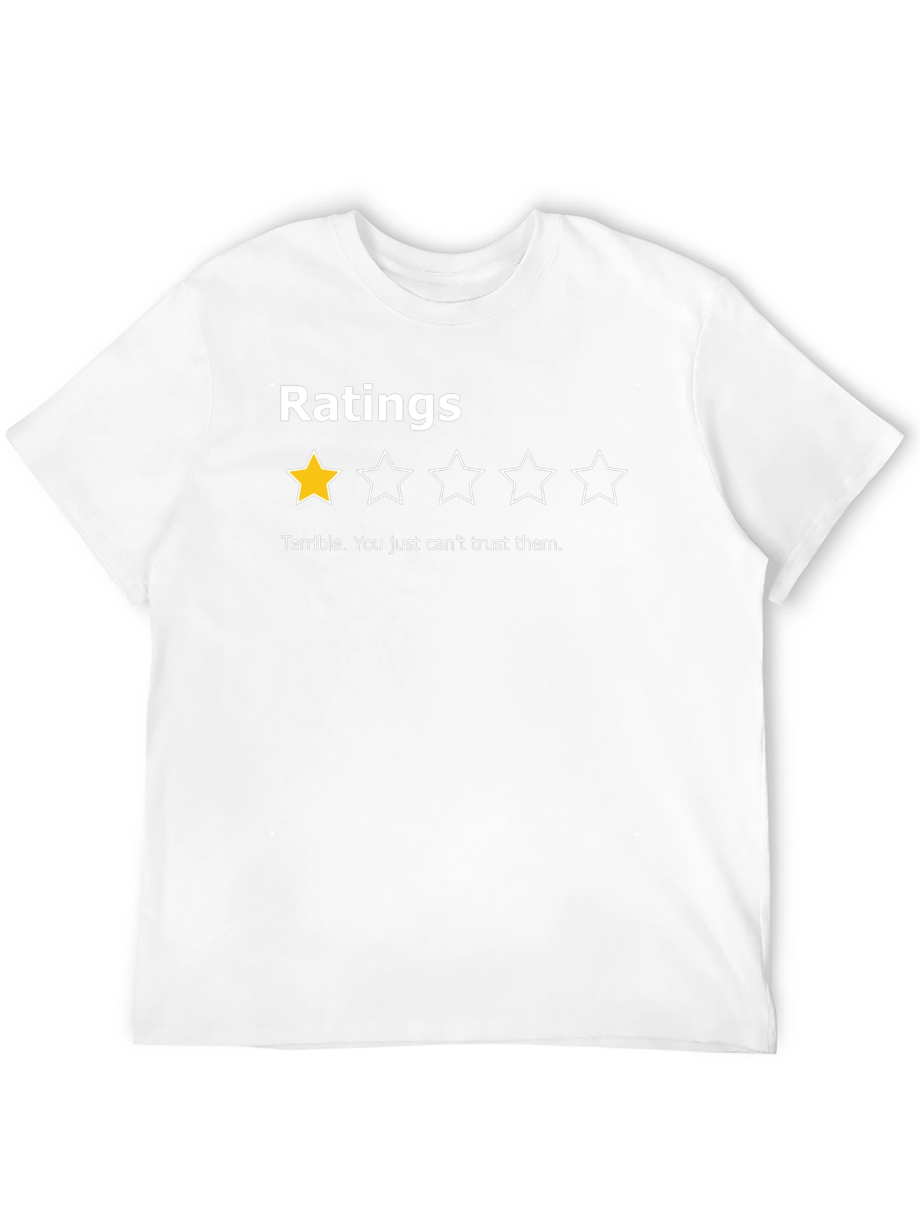 Terrible Rating T-Shirt - Funny One Star Review Tee