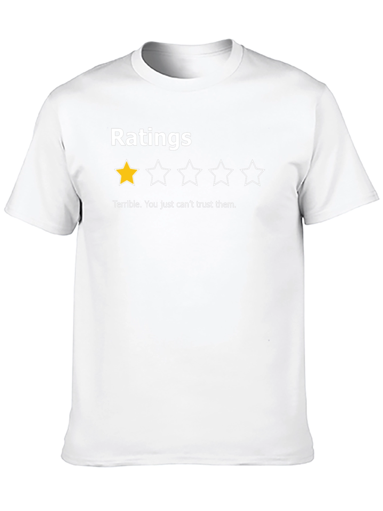Terrible Rating T-Shirt - Funny One Star Review Tee