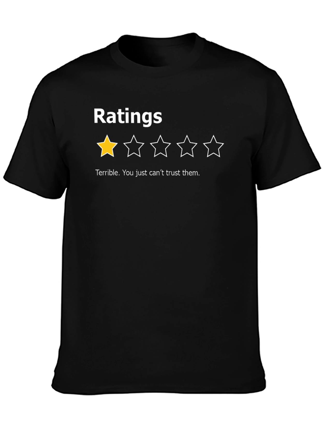 Terrible Rating T-Shirt - Funny One Star Review Tee