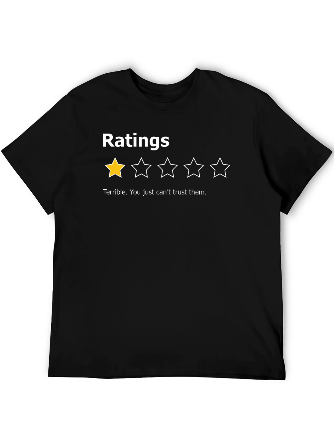 Terrible Rating T-Shirt - Funny One Star Review Tee