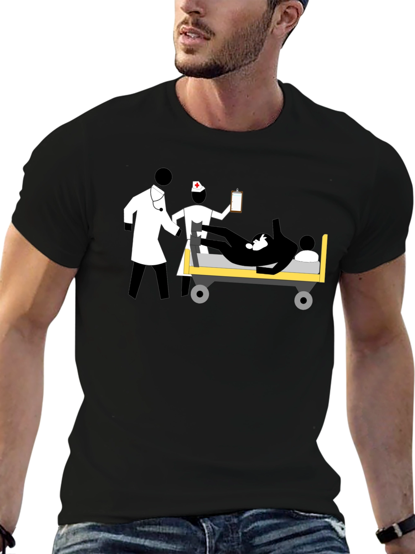 Medical Team Graphic Tee - Unisex Black T-Shirt