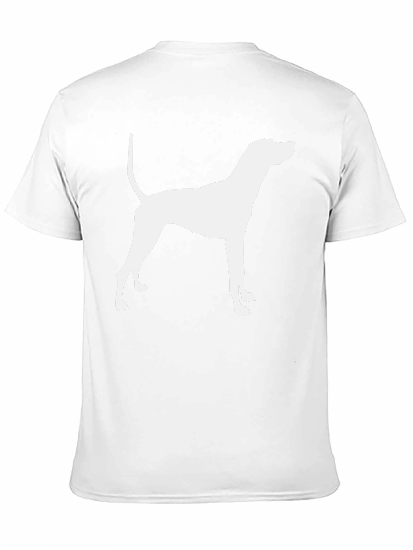Dog Silhouette Graphic Tee - Black Cotton Blend Shirt