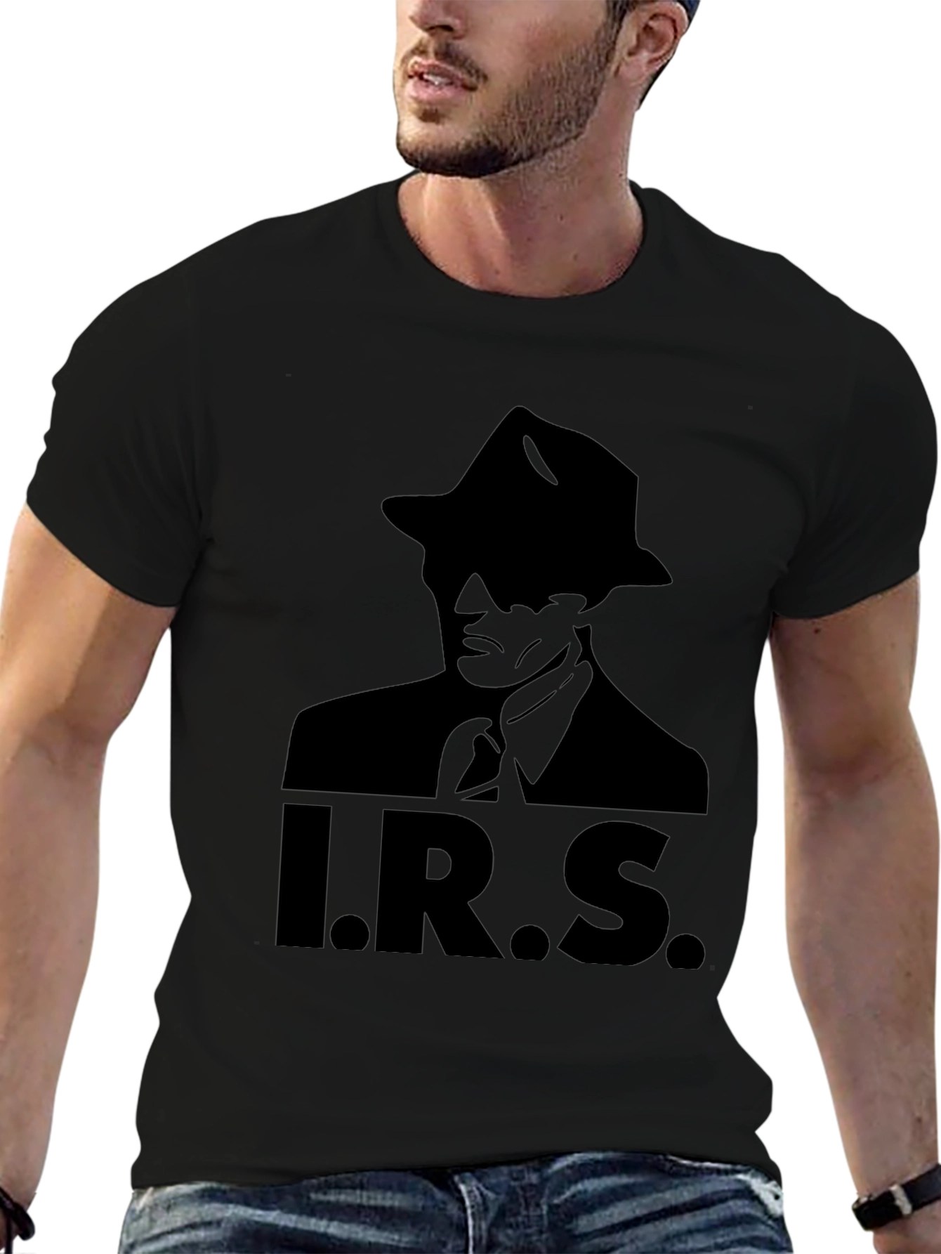 IRS Silhouette Graphic Black T-Shirt