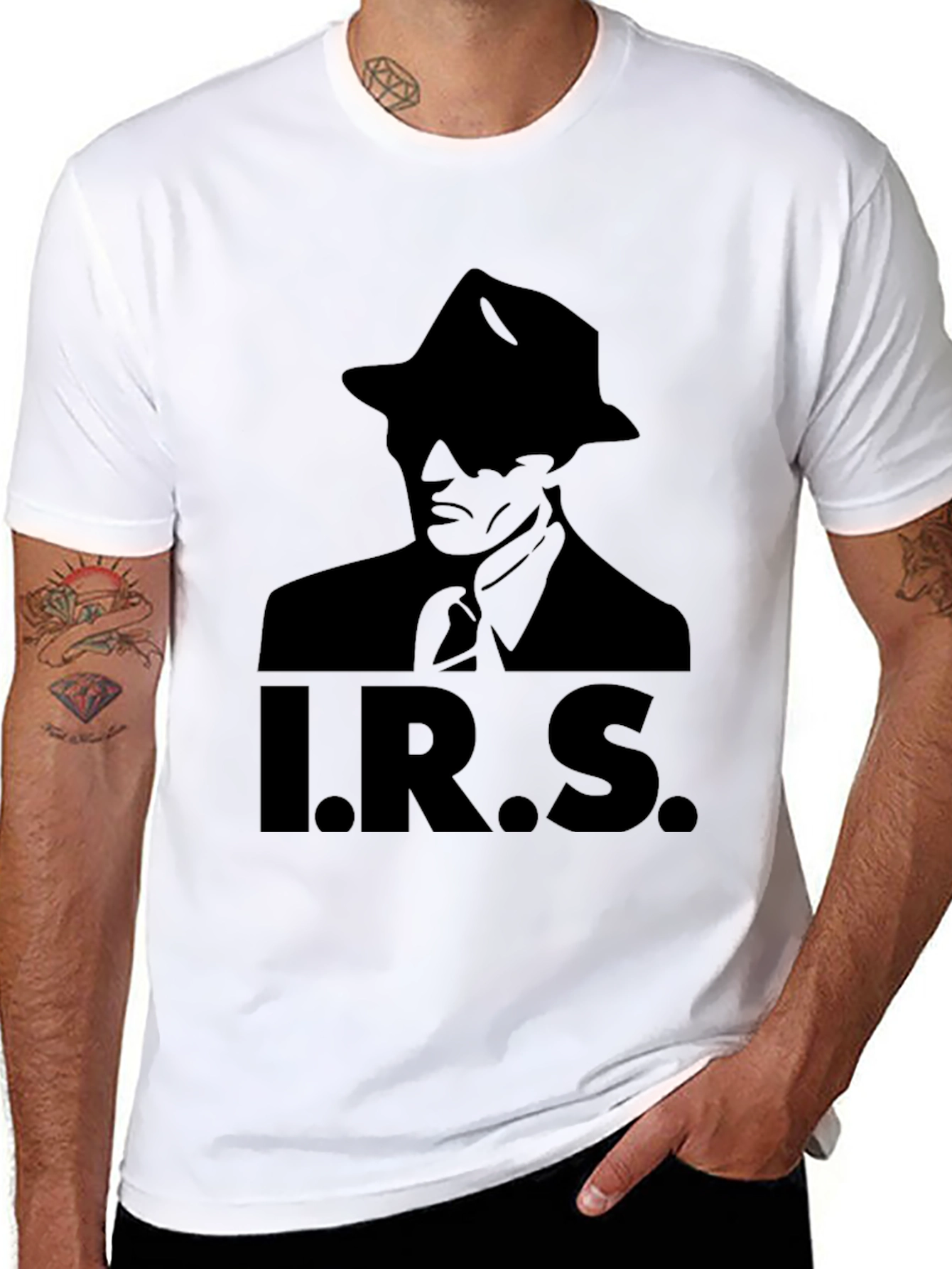IRS Silhouette Graphic Black T-Shirt