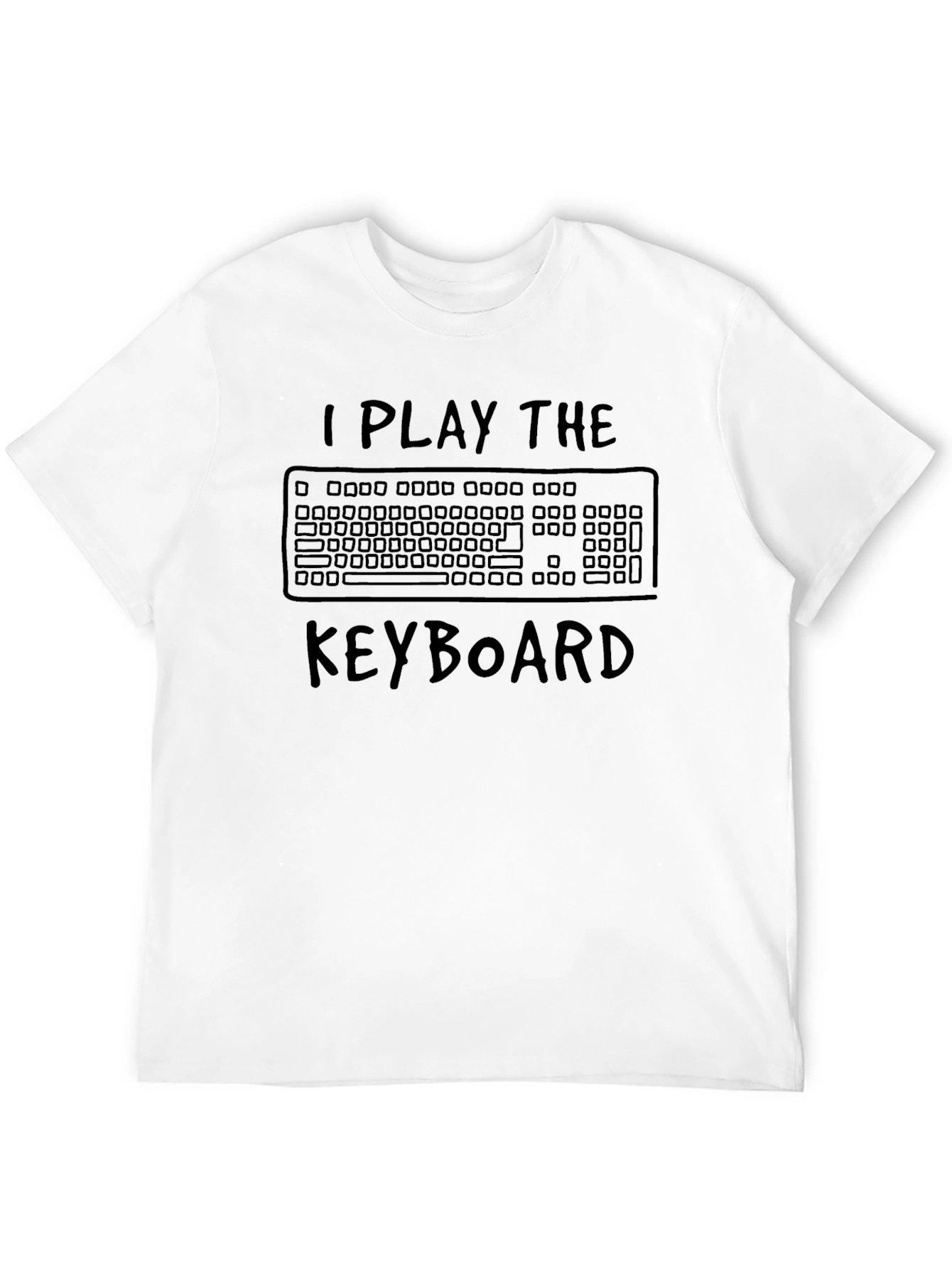 I Play the Keyboard Black Graphic Tee