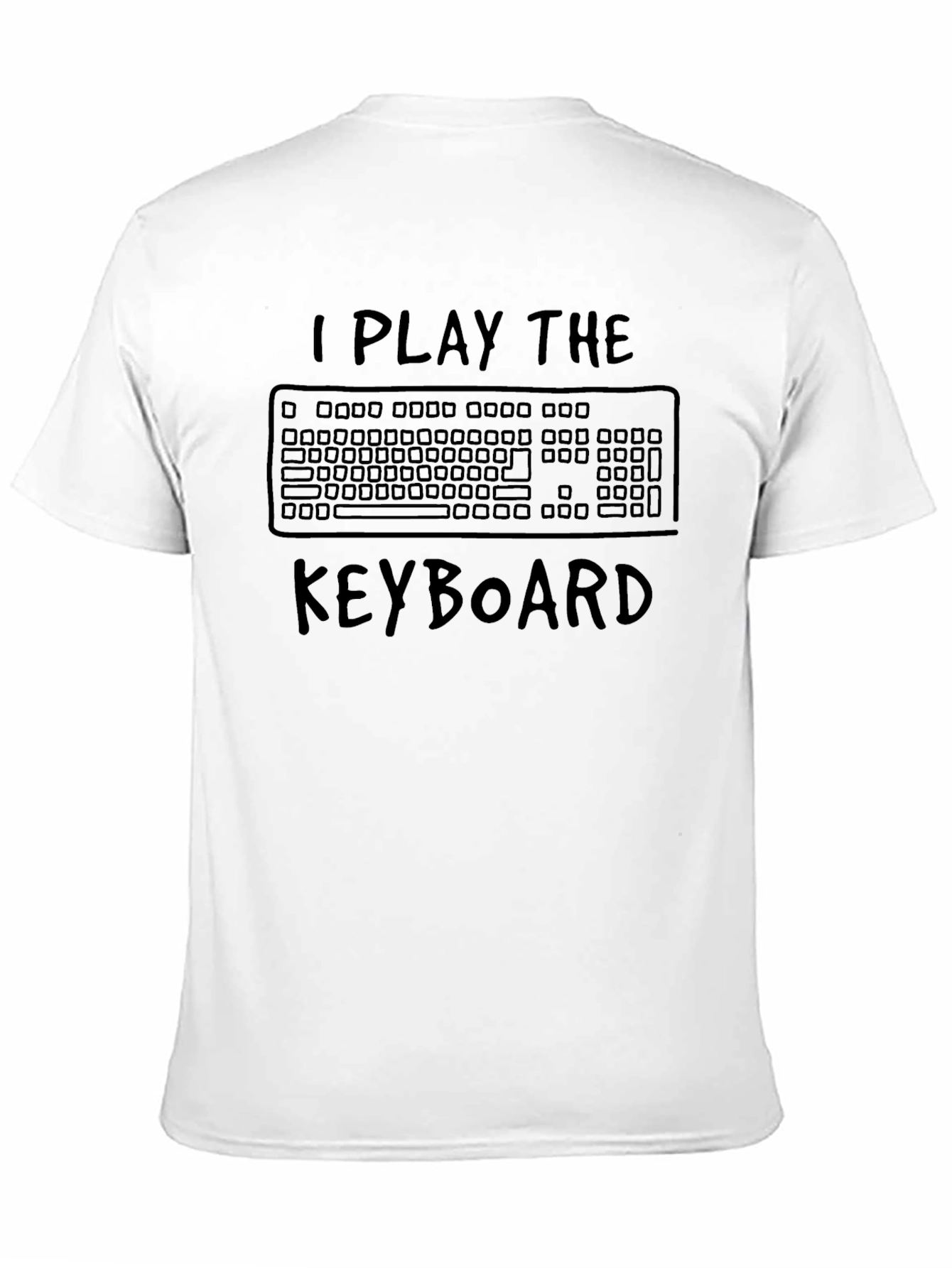 I Play the Keyboard Black Graphic Tee