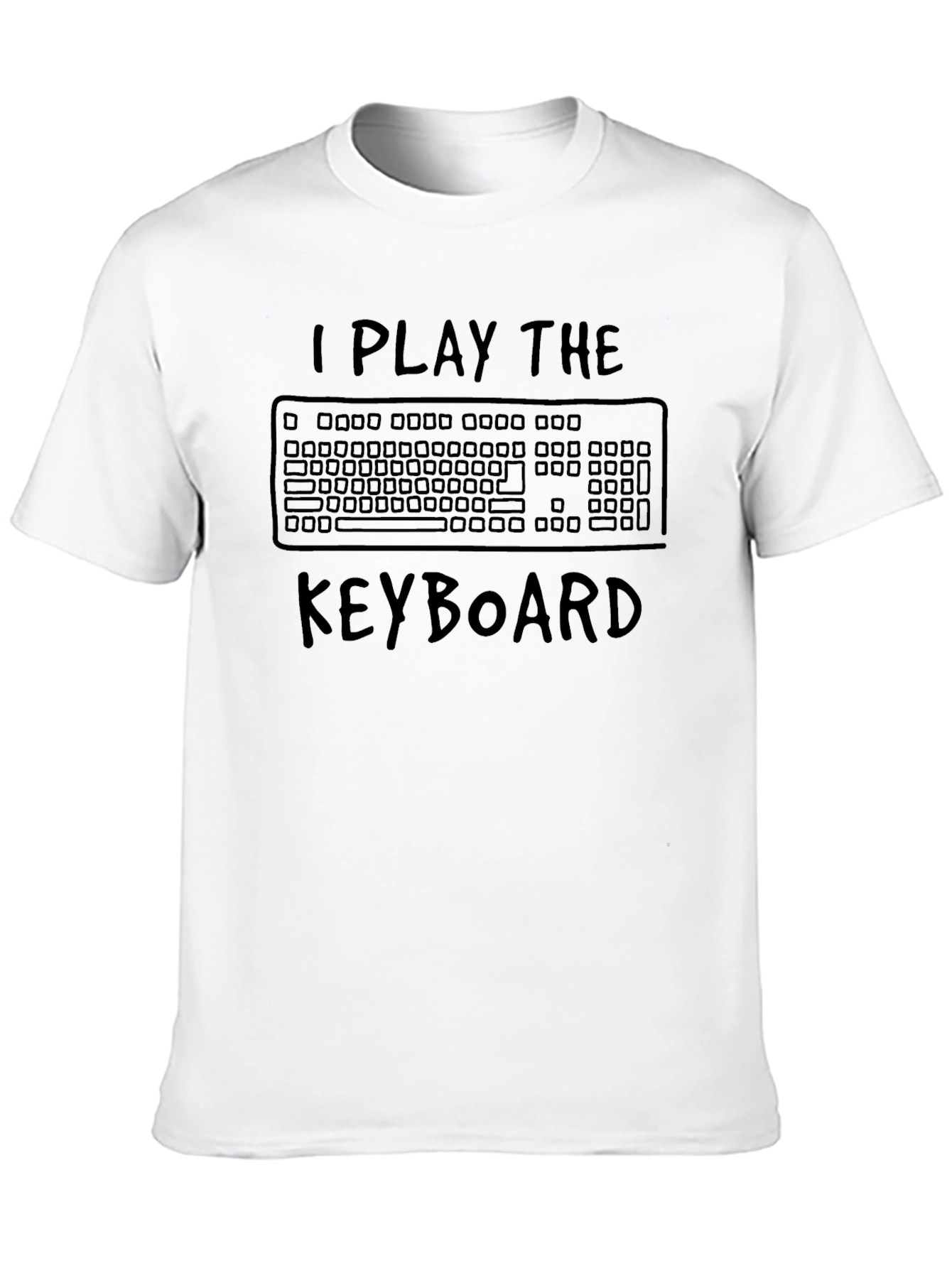 I Play the Keyboard Black Graphic Tee