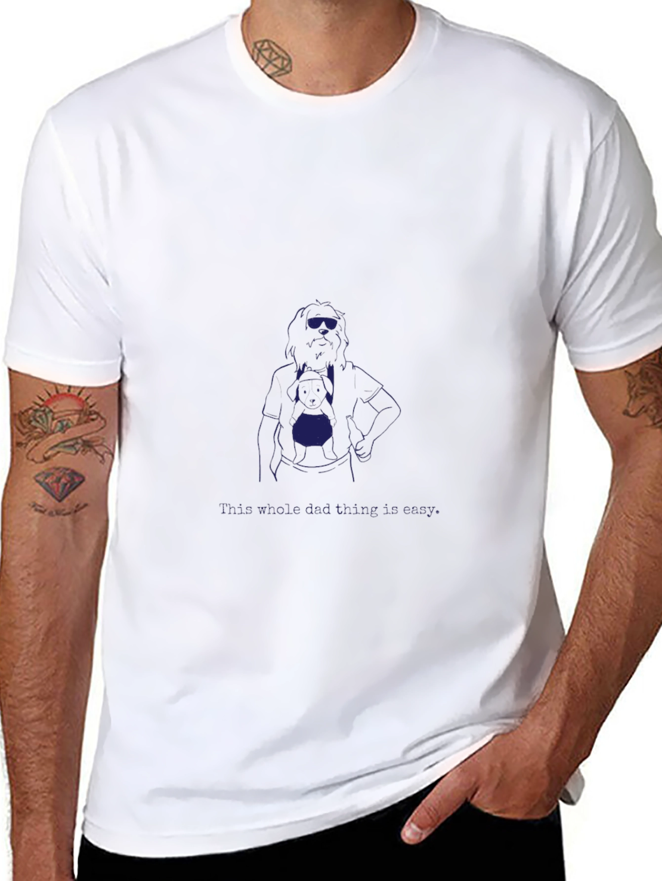 Cool Blue Graphic Tee - Rock Star Style