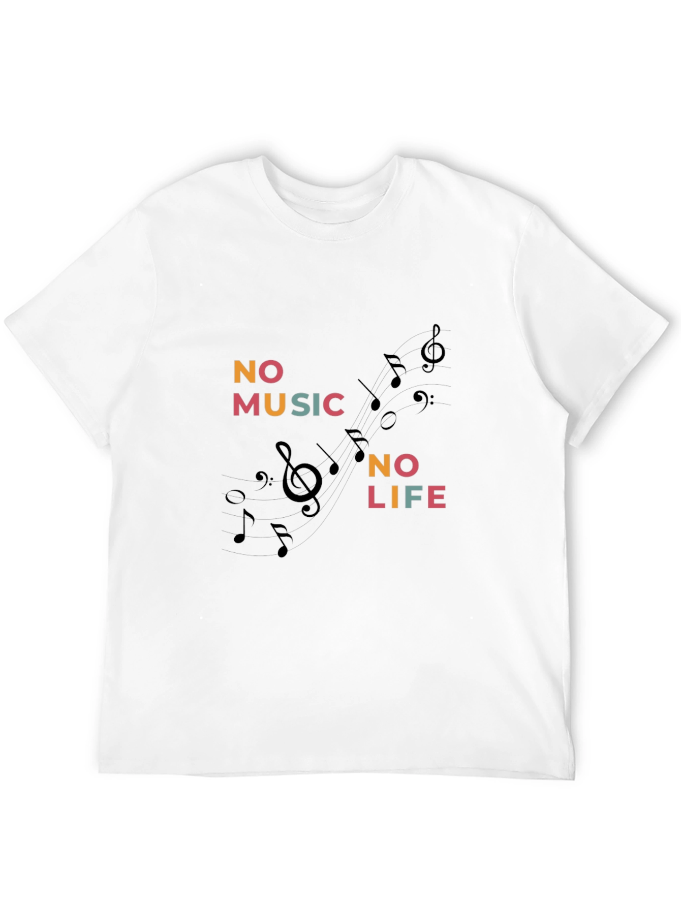 No Music No Life Black Graphic Tee