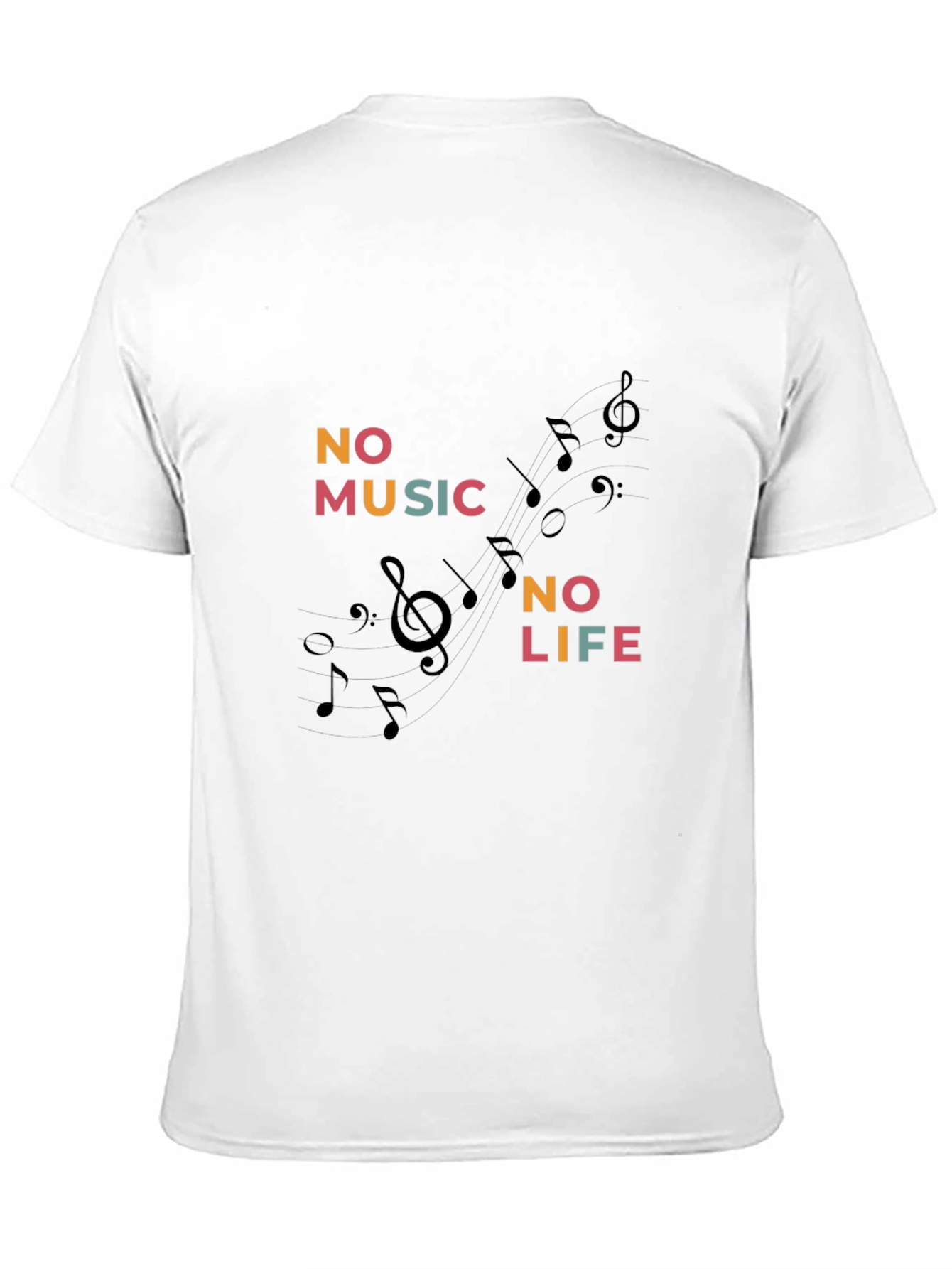 No Music No Life Black Graphic Tee