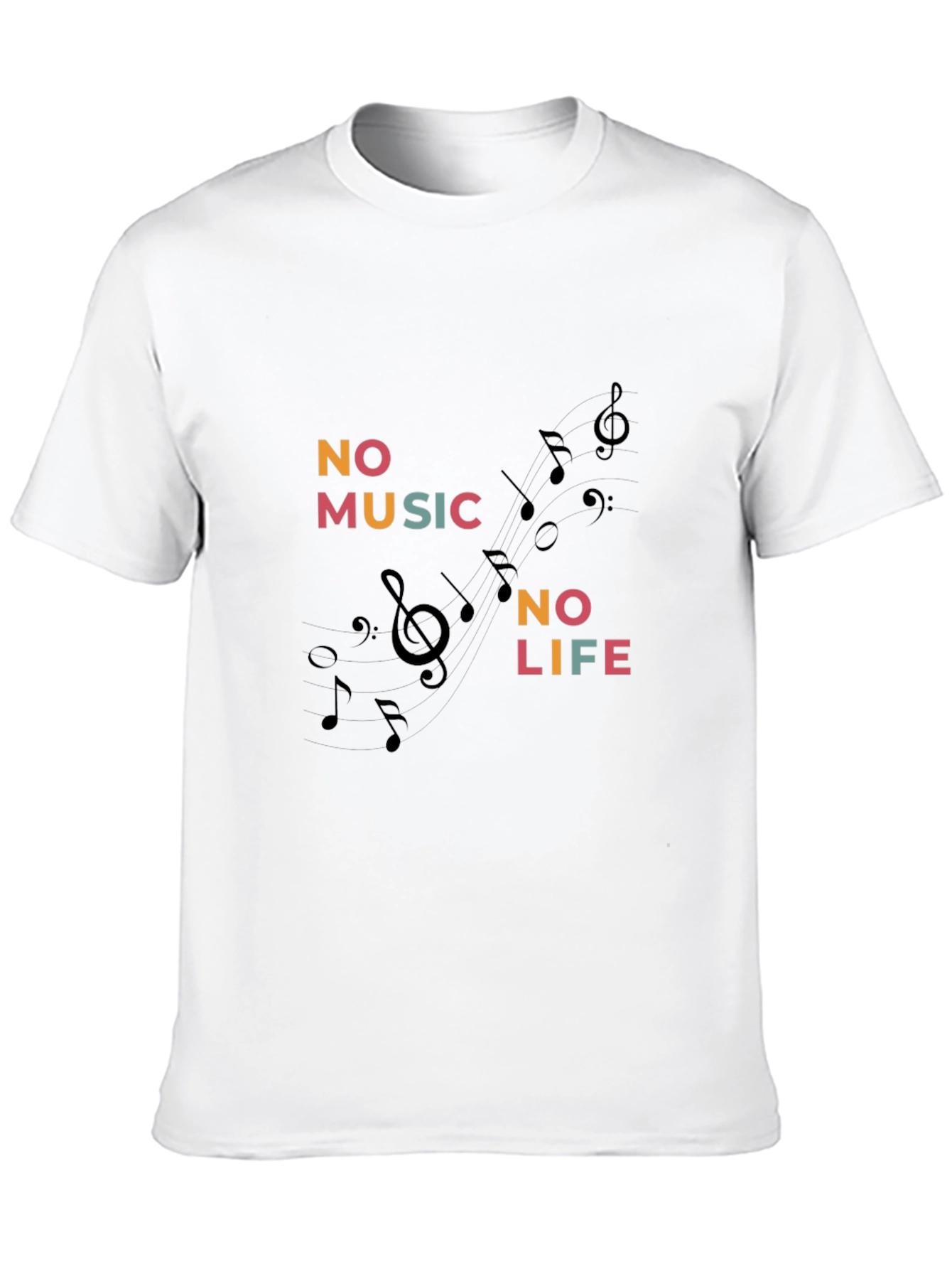 No Music No Life Black Graphic Tee