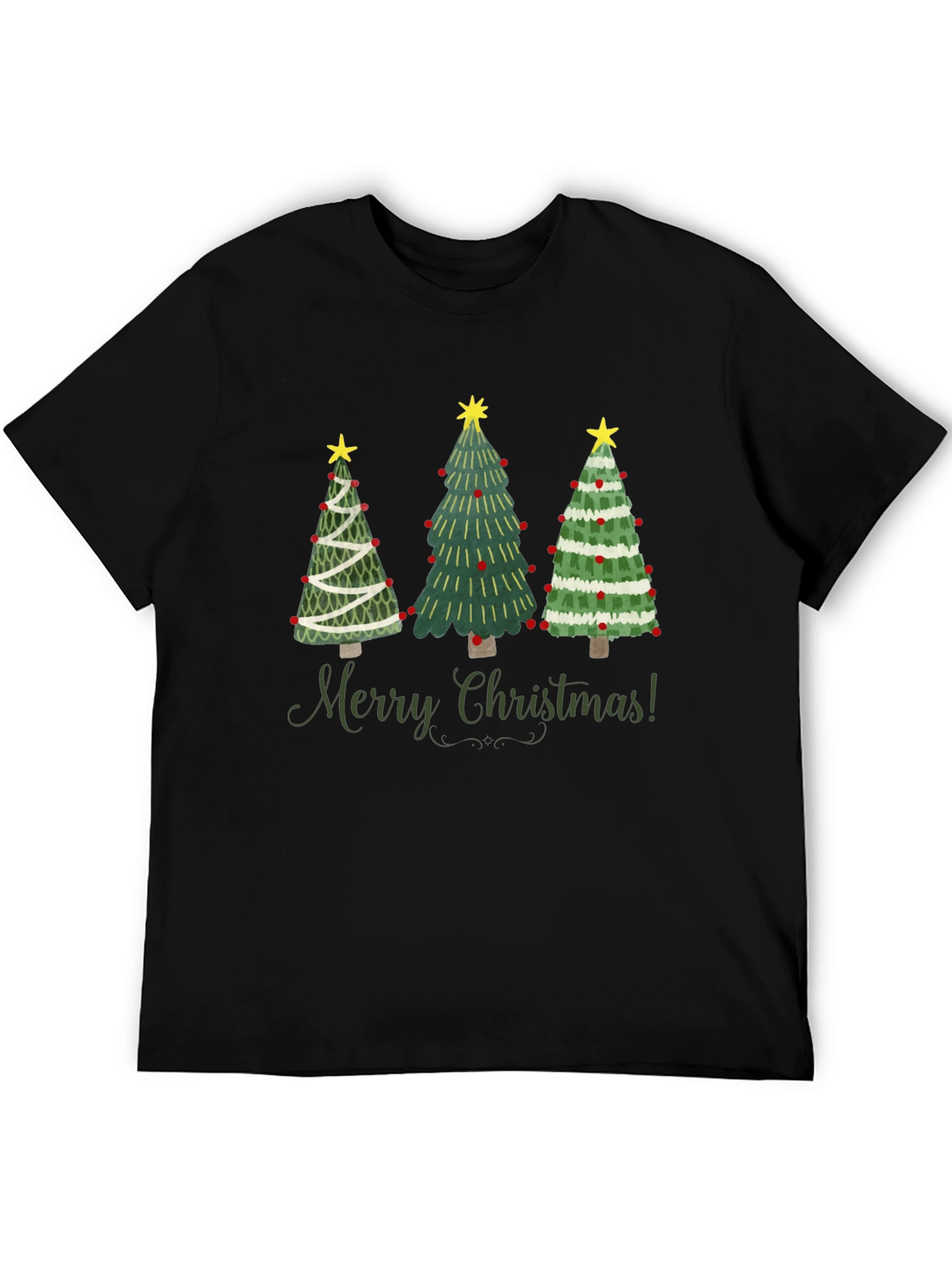 Festive Christmas Tree Graphic T-Shirt