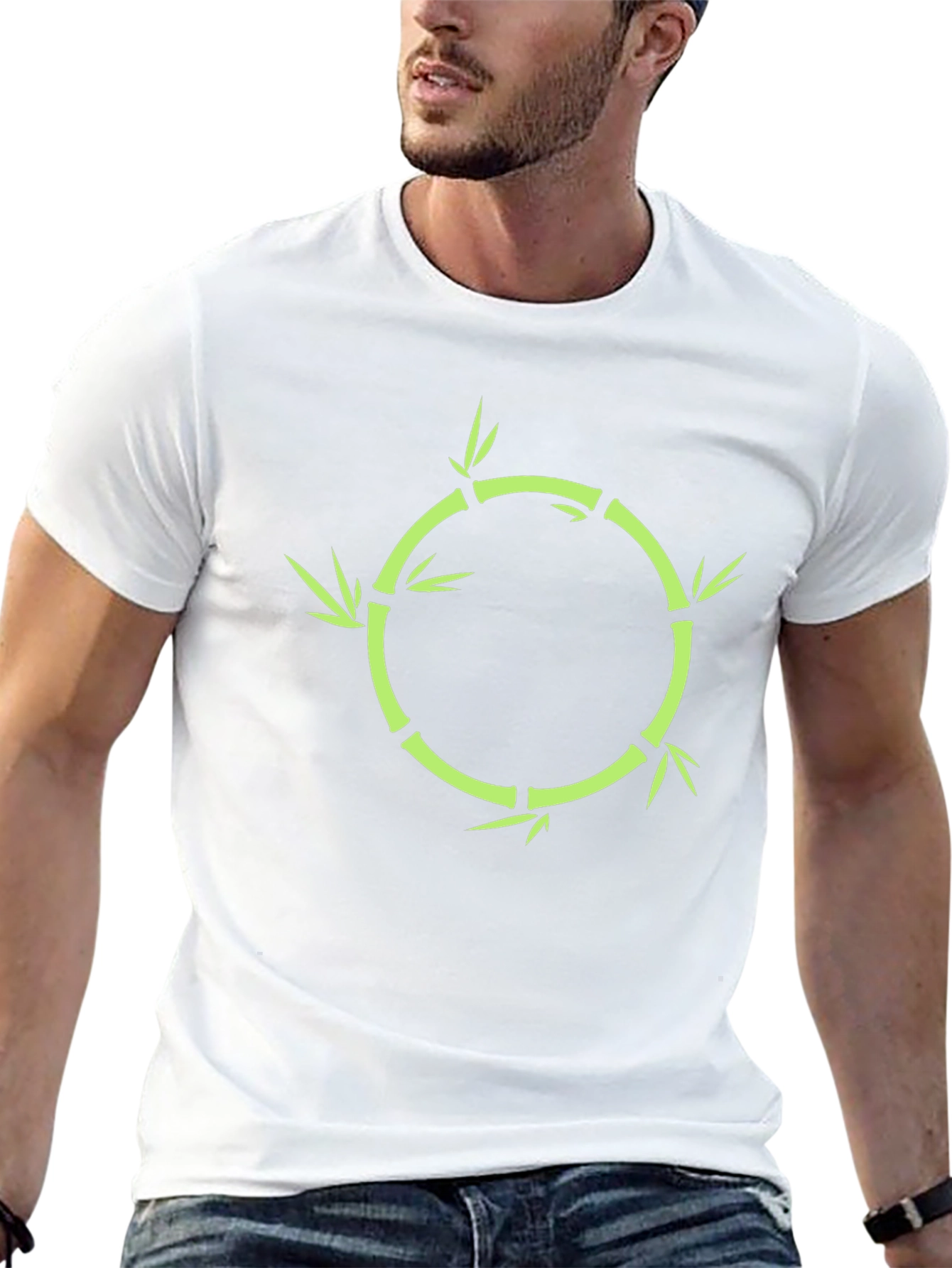 Bamboo Circle Graphic Tee - Stylish Nature Inspired Design
