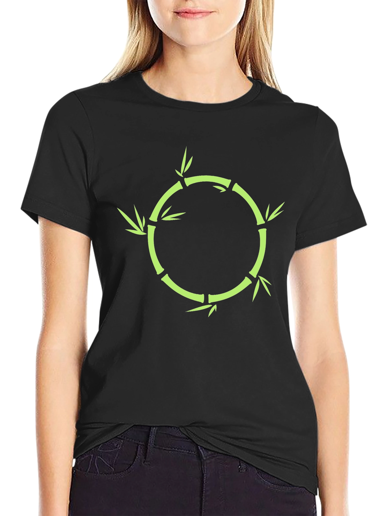 Bamboo Circle Graphic Tee - Stylish Nature Inspired Design