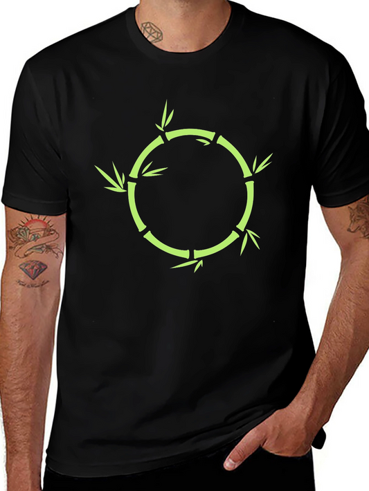 Bamboo Circle Graphic Tee - Stylish Nature Inspired Design
