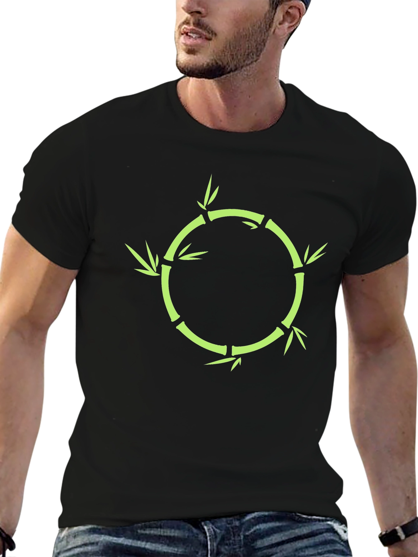 Bamboo Circle Graphic Tee - Stylish Nature Inspired Design