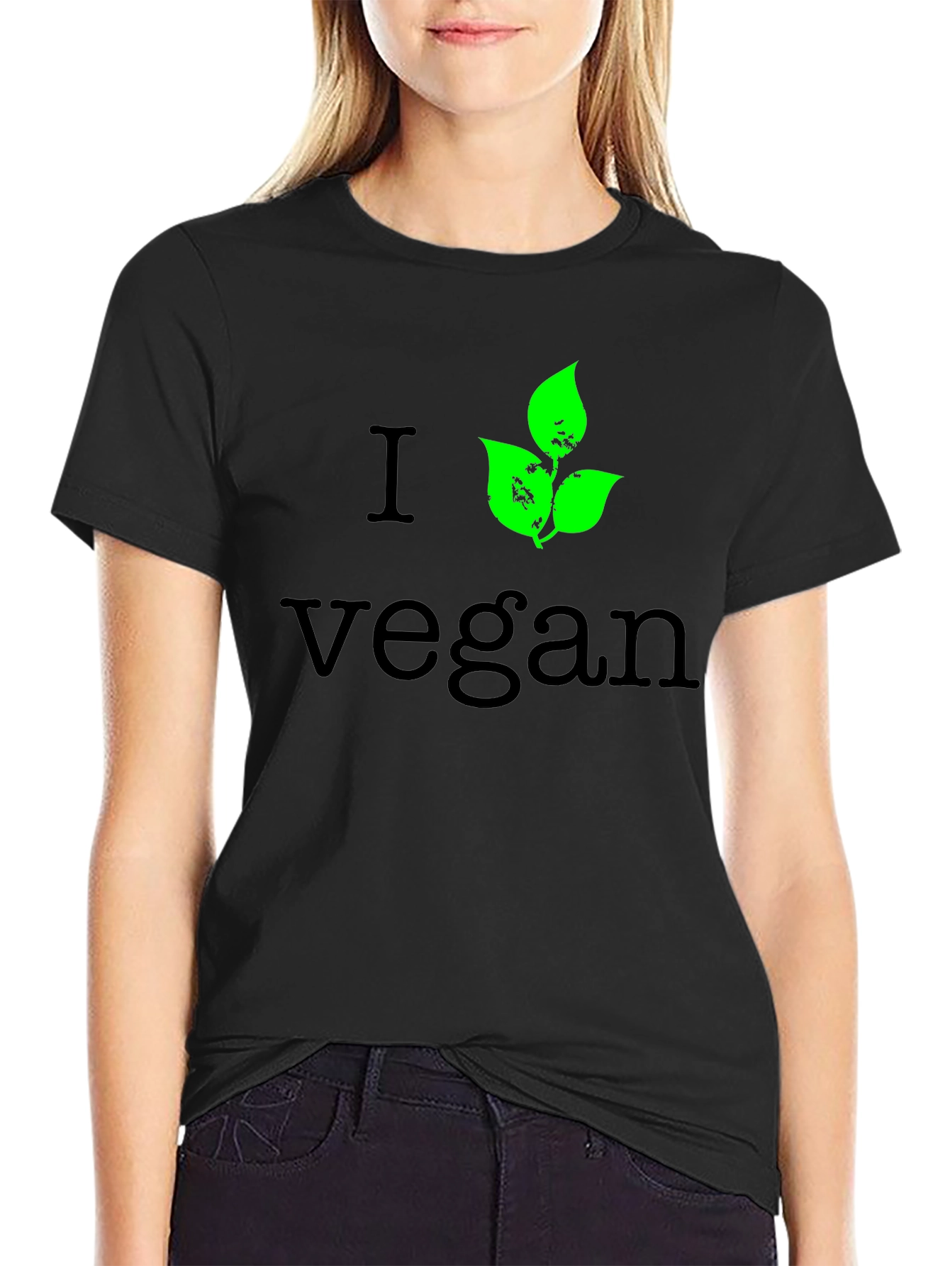 I Leaf Vegan T-Shirt - Black