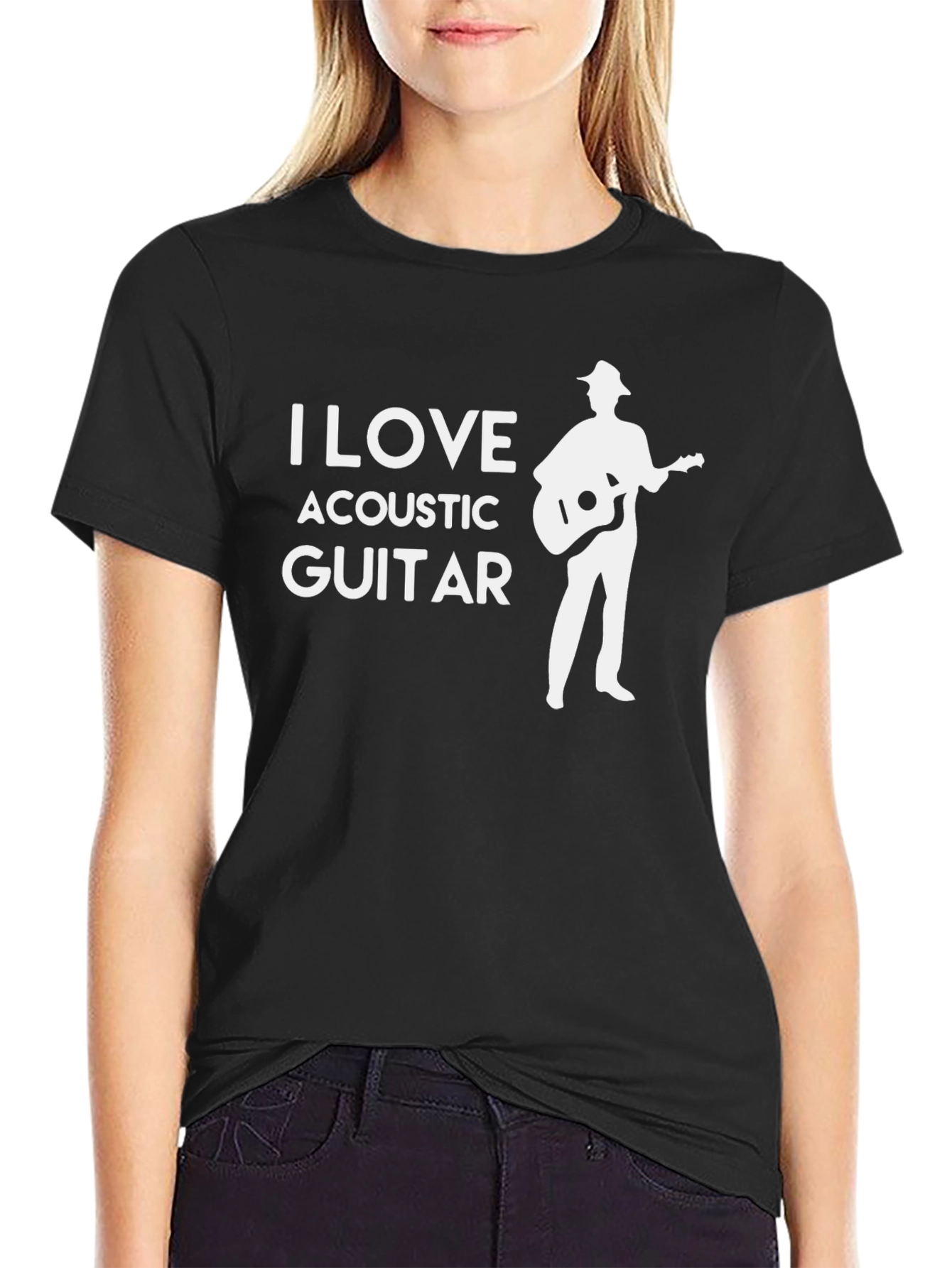 I Love Acoustic Guitar T-Shirt