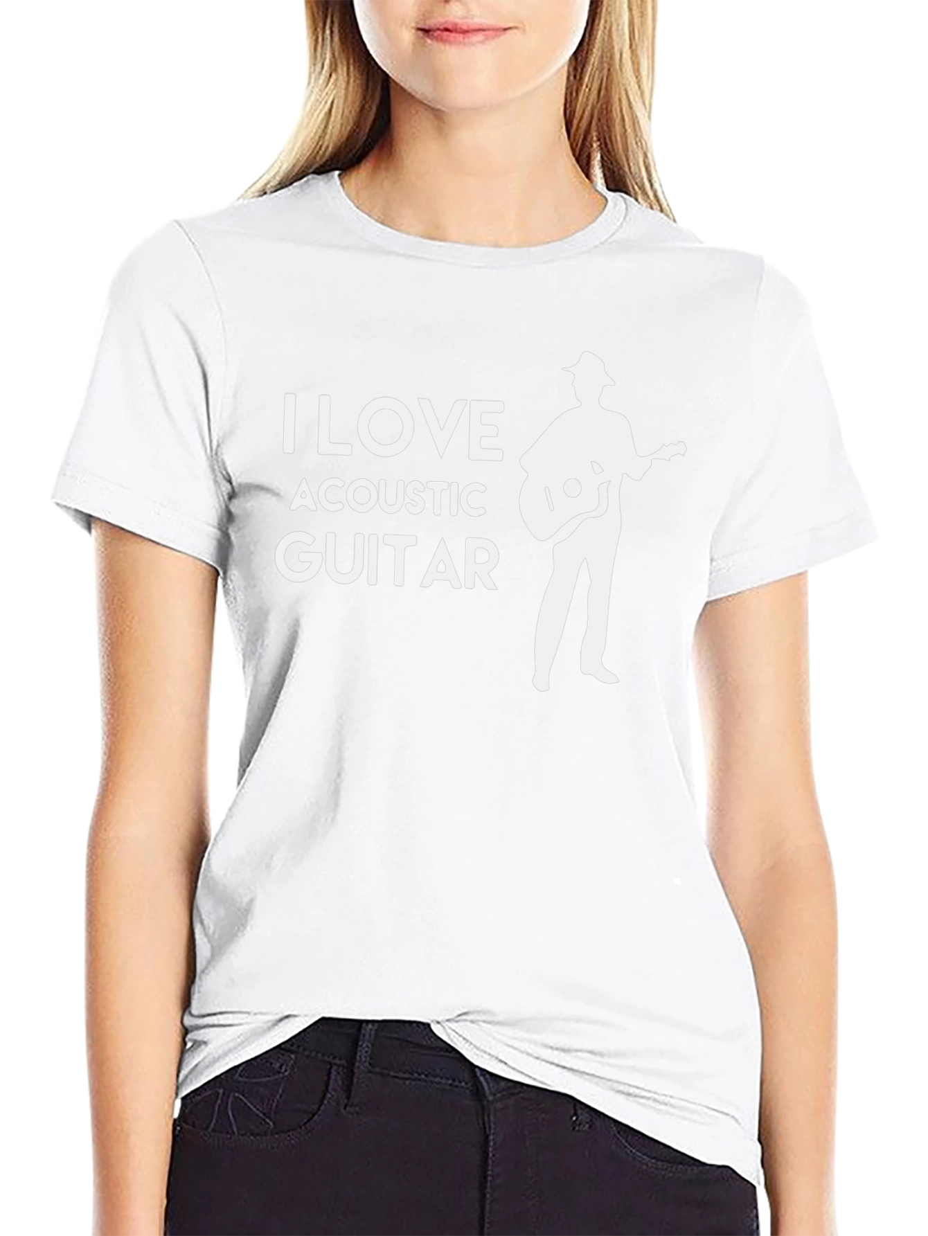 I Love Acoustic Guitar T-Shirt
