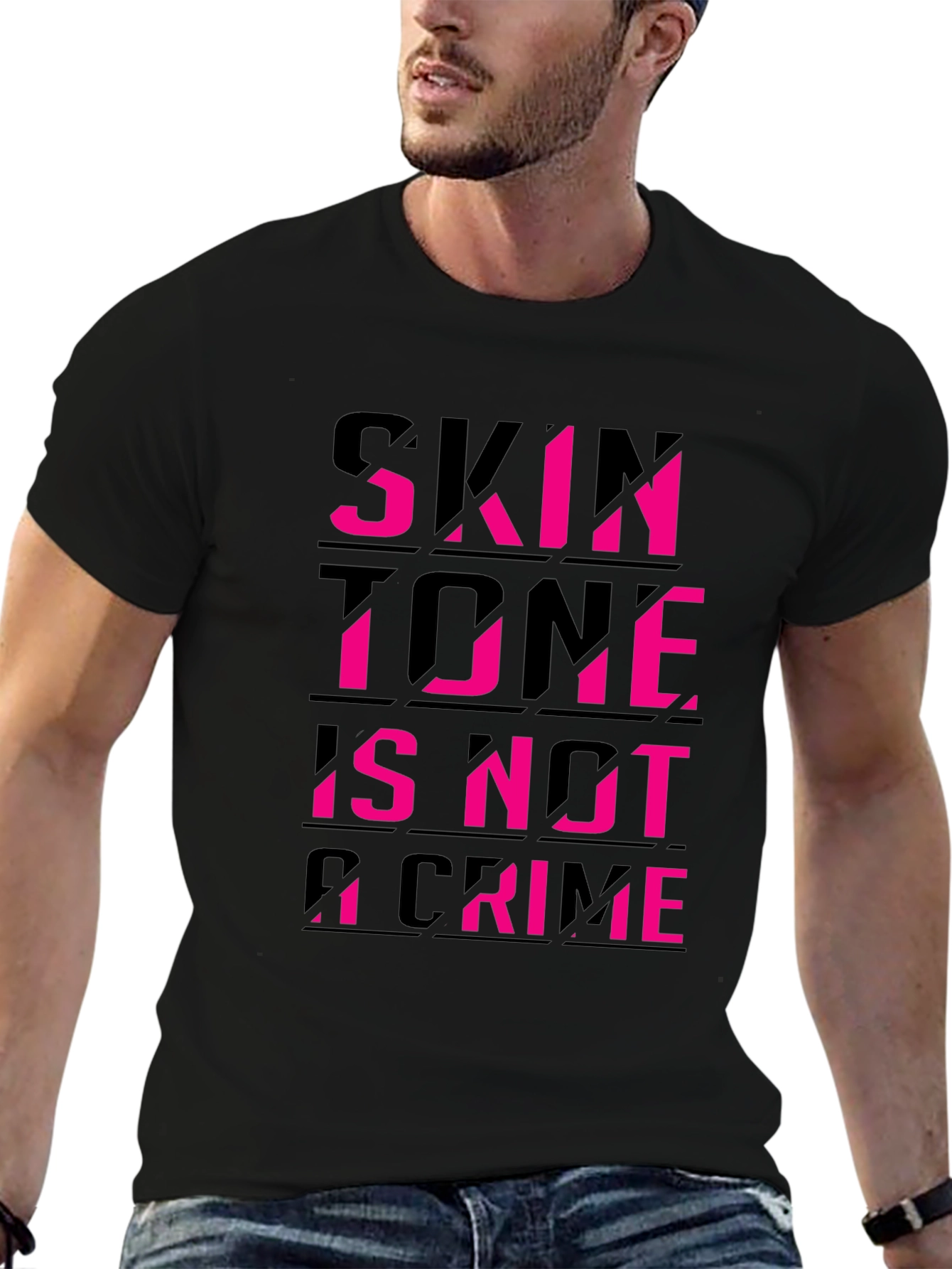 Skin Tone Is Not A Crime Black Tee