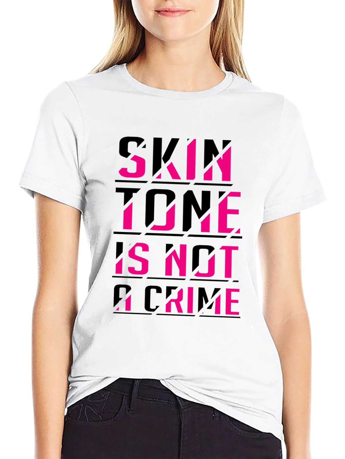 Skin Tone Is Not A Crime Black Tee