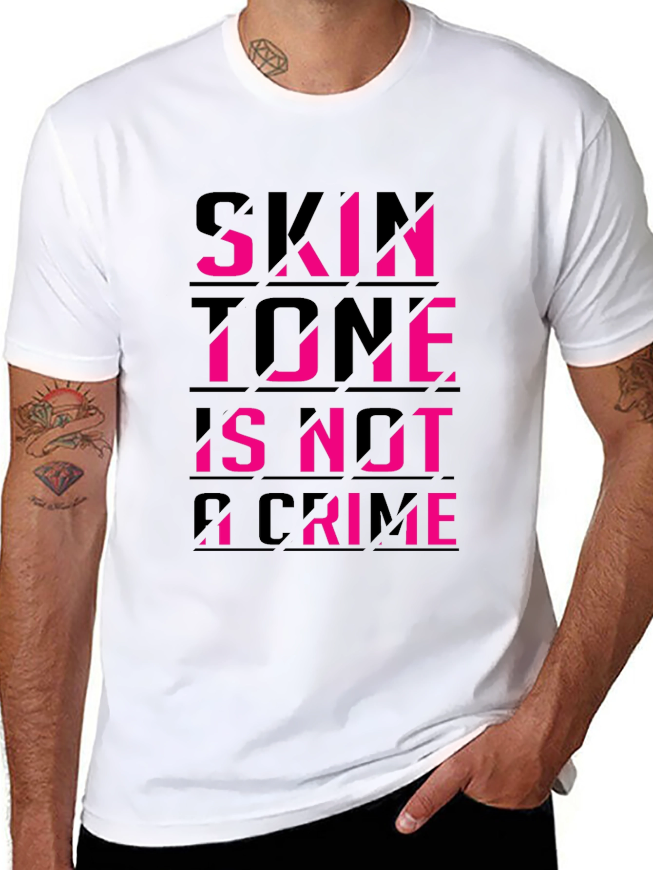 Skin Tone Is Not A Crime Black Tee